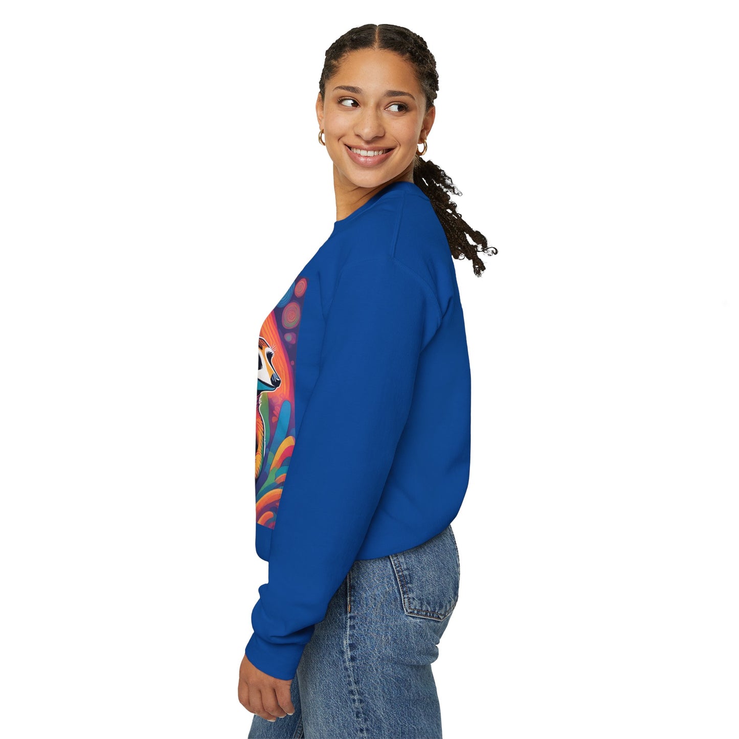 Vibrant Meerkat Trio Crewneck
