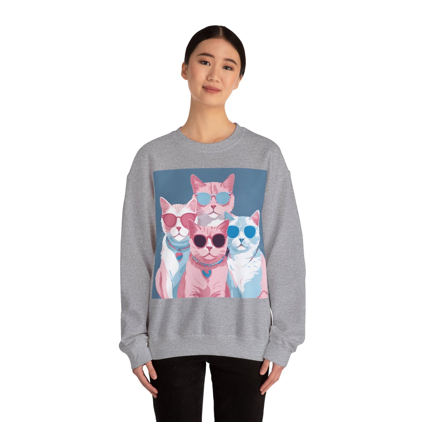 Shady Kitty Unisex Heavy Blend™ Crewneck Sweatshirt