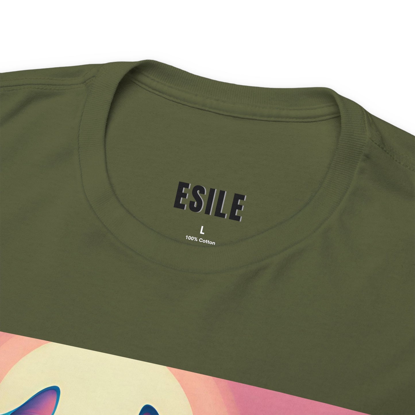 Cat Crew Tee - Blues and Pinks