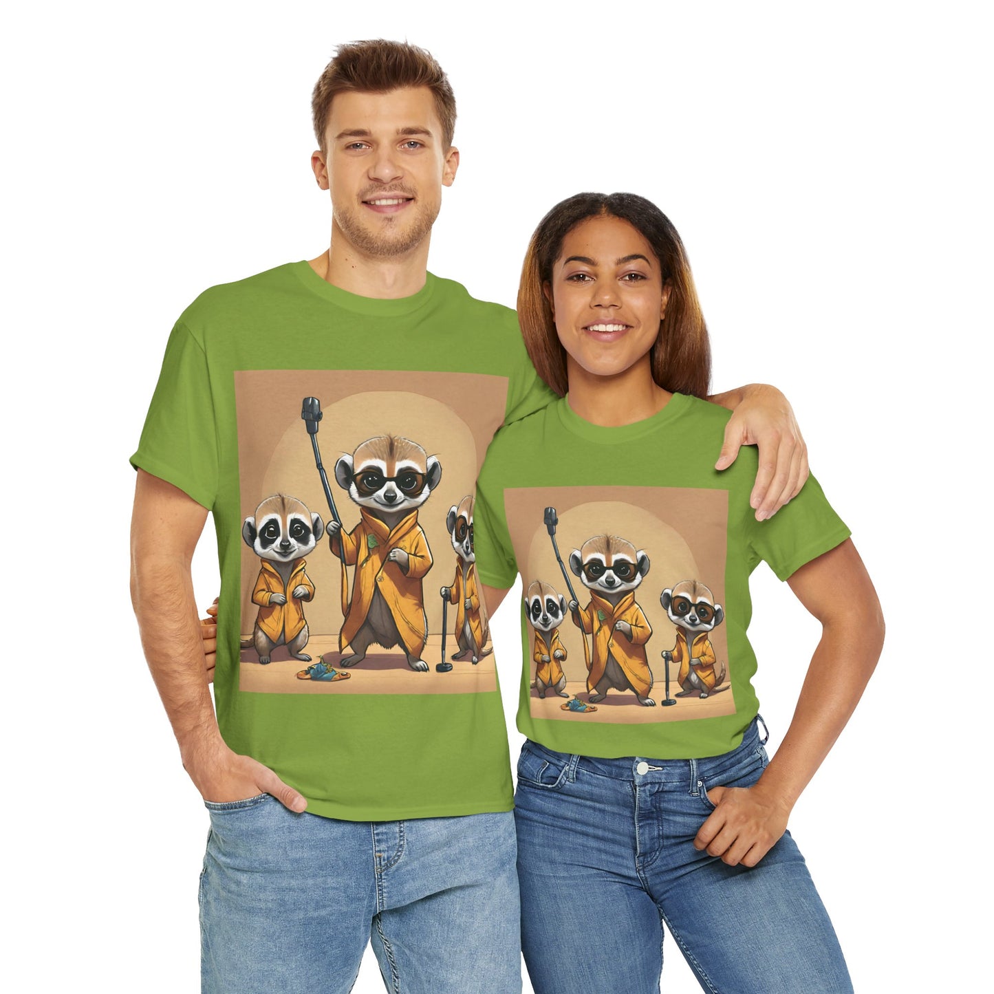 Meerkat Trio Unisex Heavy Cotton Tee