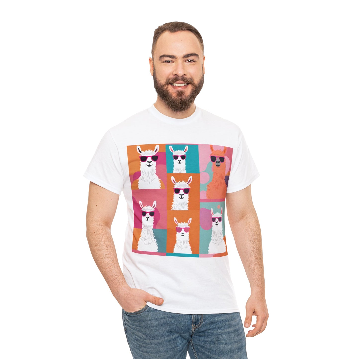 Rainbow Llama Portraits Tee