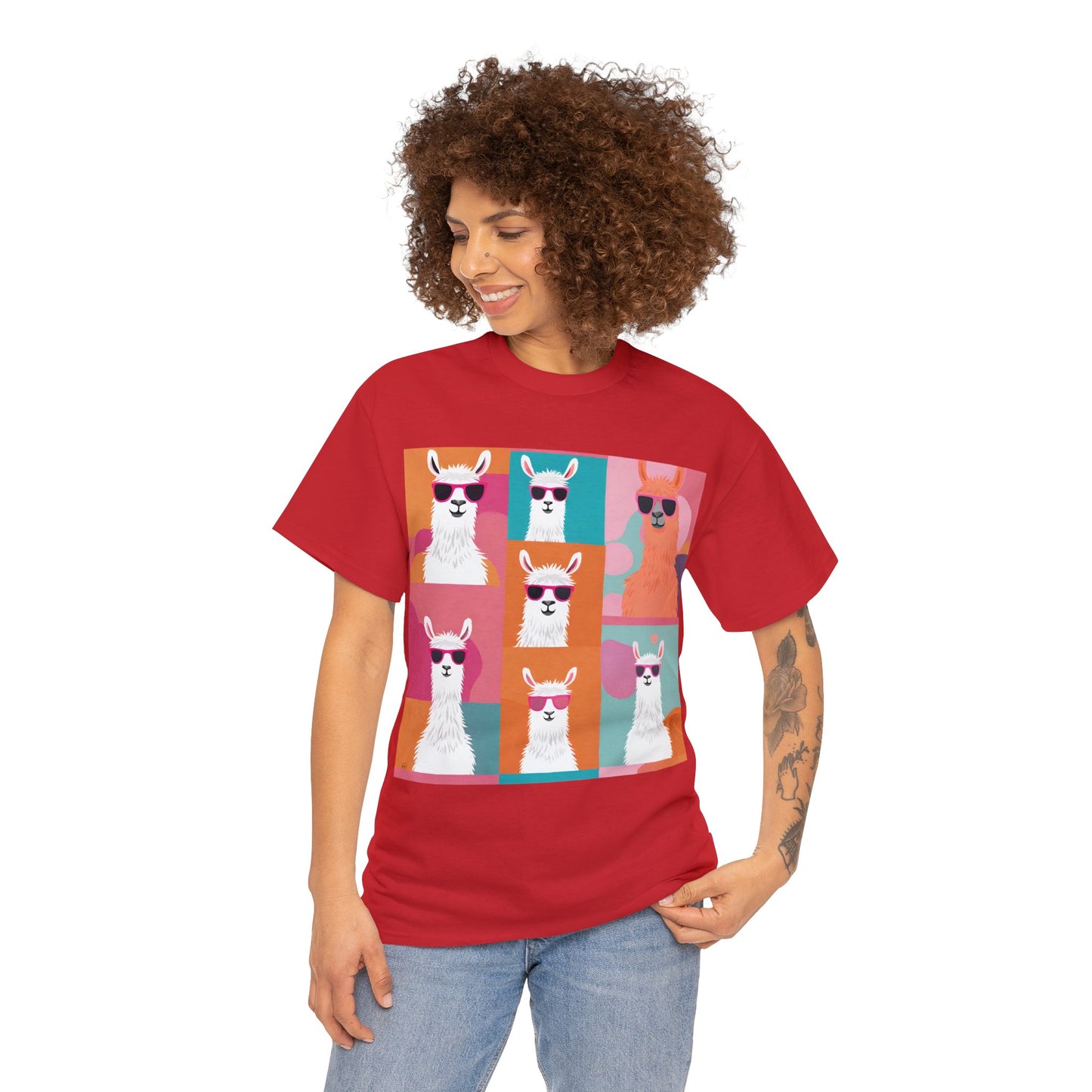 Rainbow Llama Portraits Tee