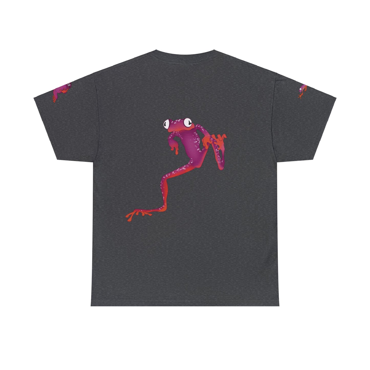 Frogs Dance Tee - Vibrant Pink and Orange Frog T-Shirt