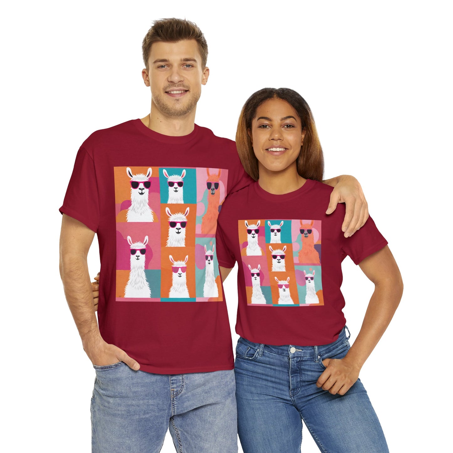 Rainbow Llama Portraits Tee