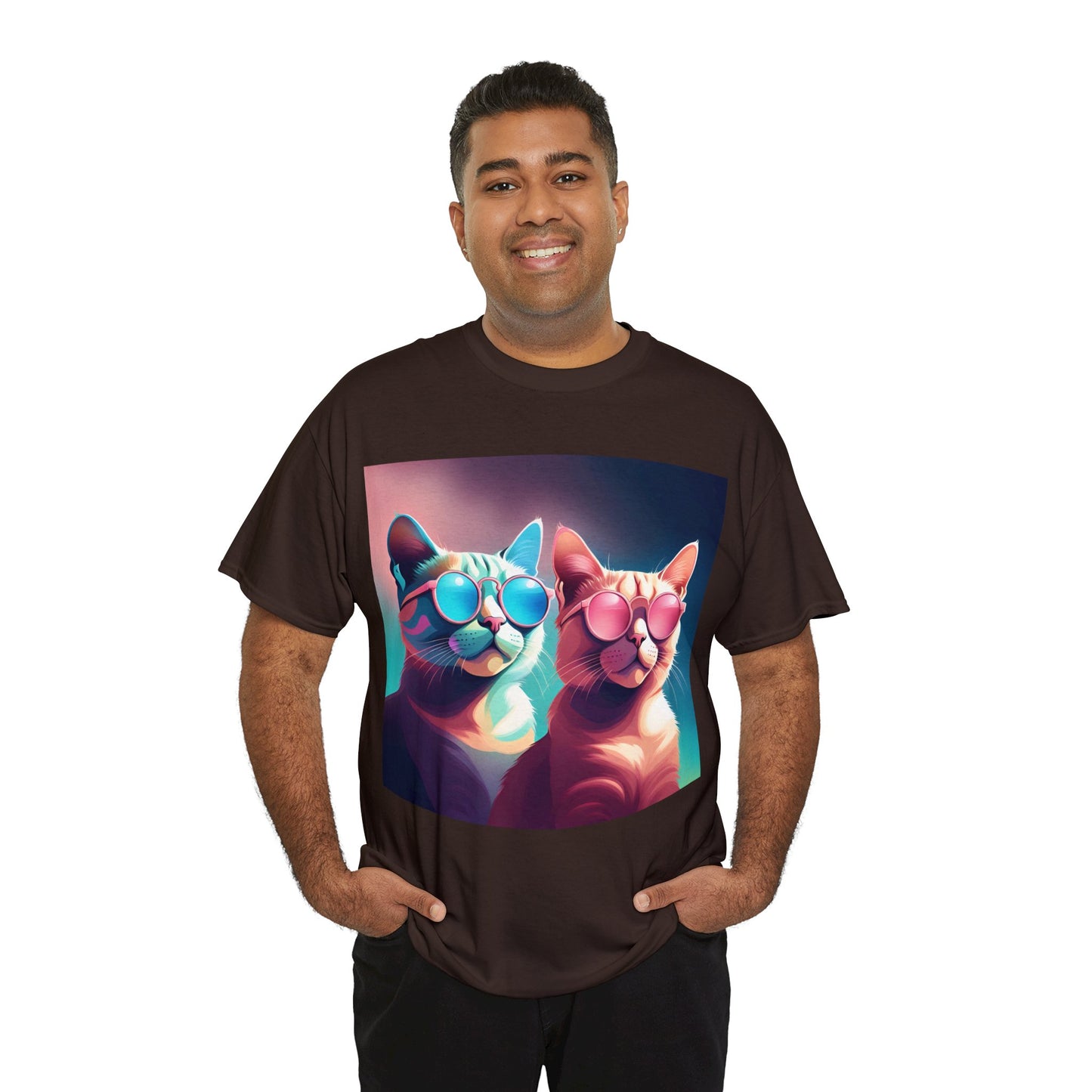 Shades of Whiskers: Twin Cool Cats Tee