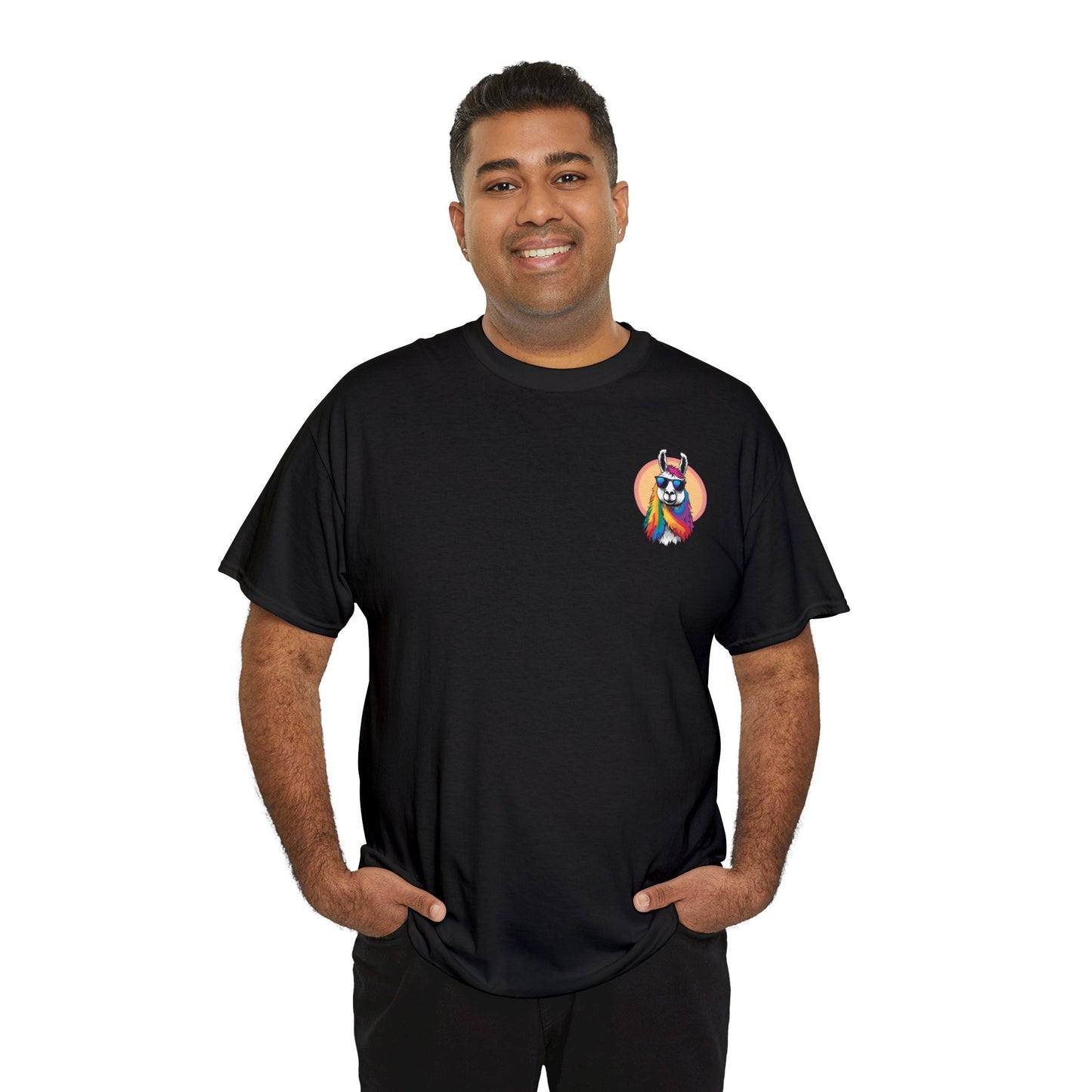 Llama Tee - Sunglasses & Rainbow Locks