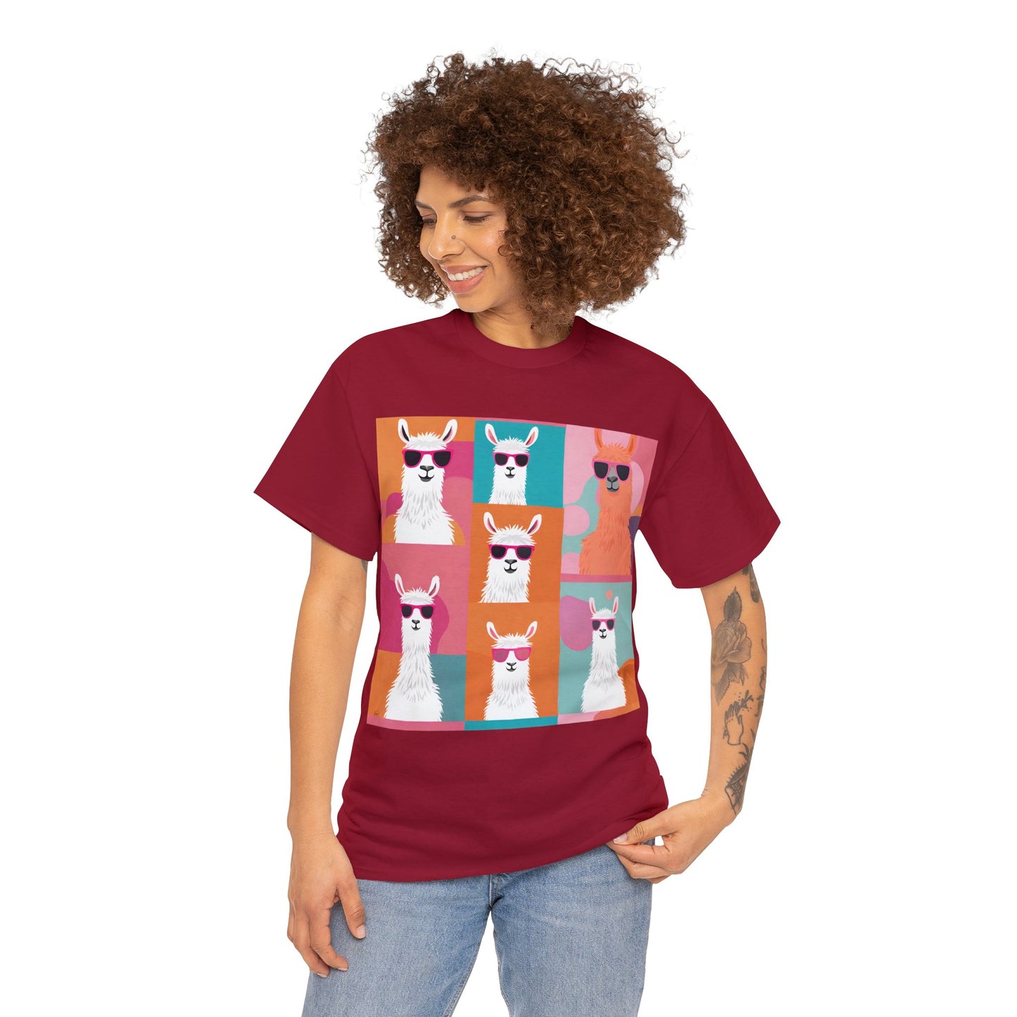 Rainbow Llama Portraits Tee