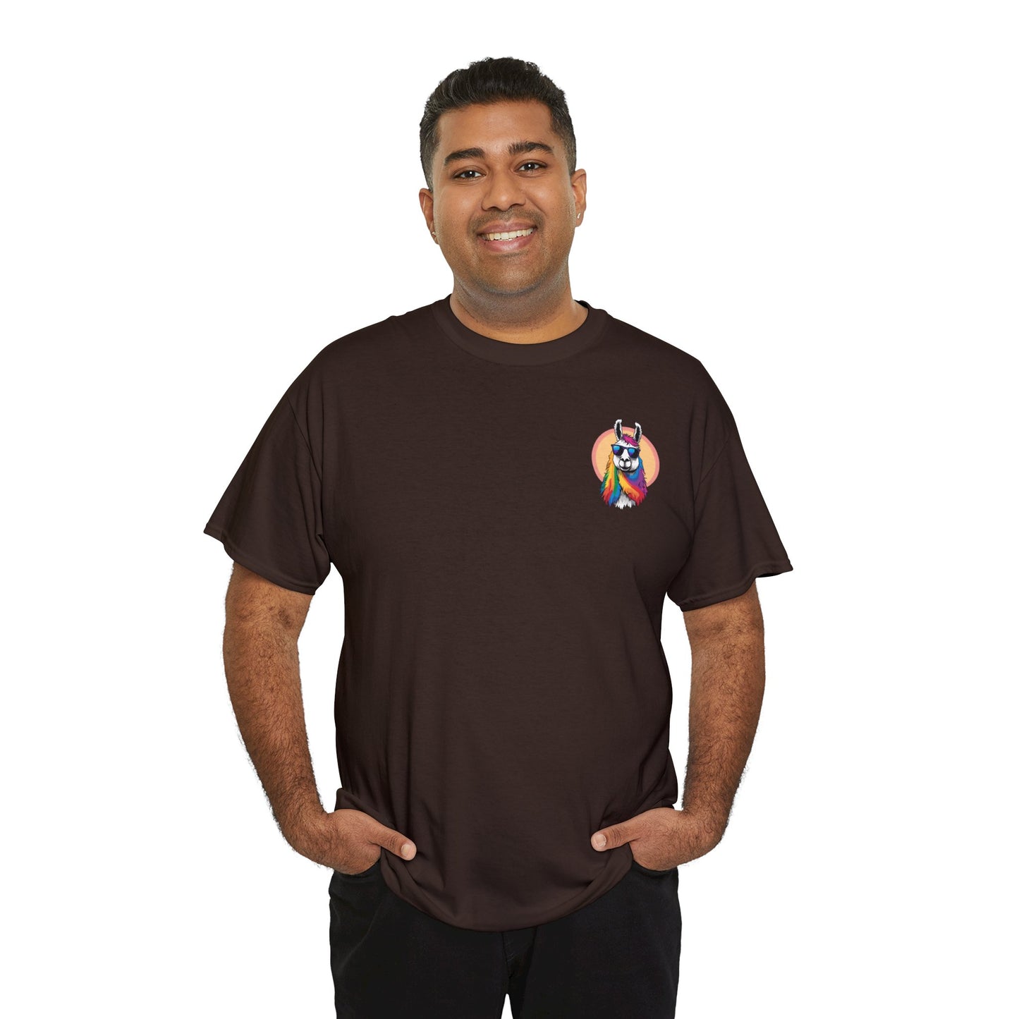 Llama Tee - Sunglasses & Rainbow Locks