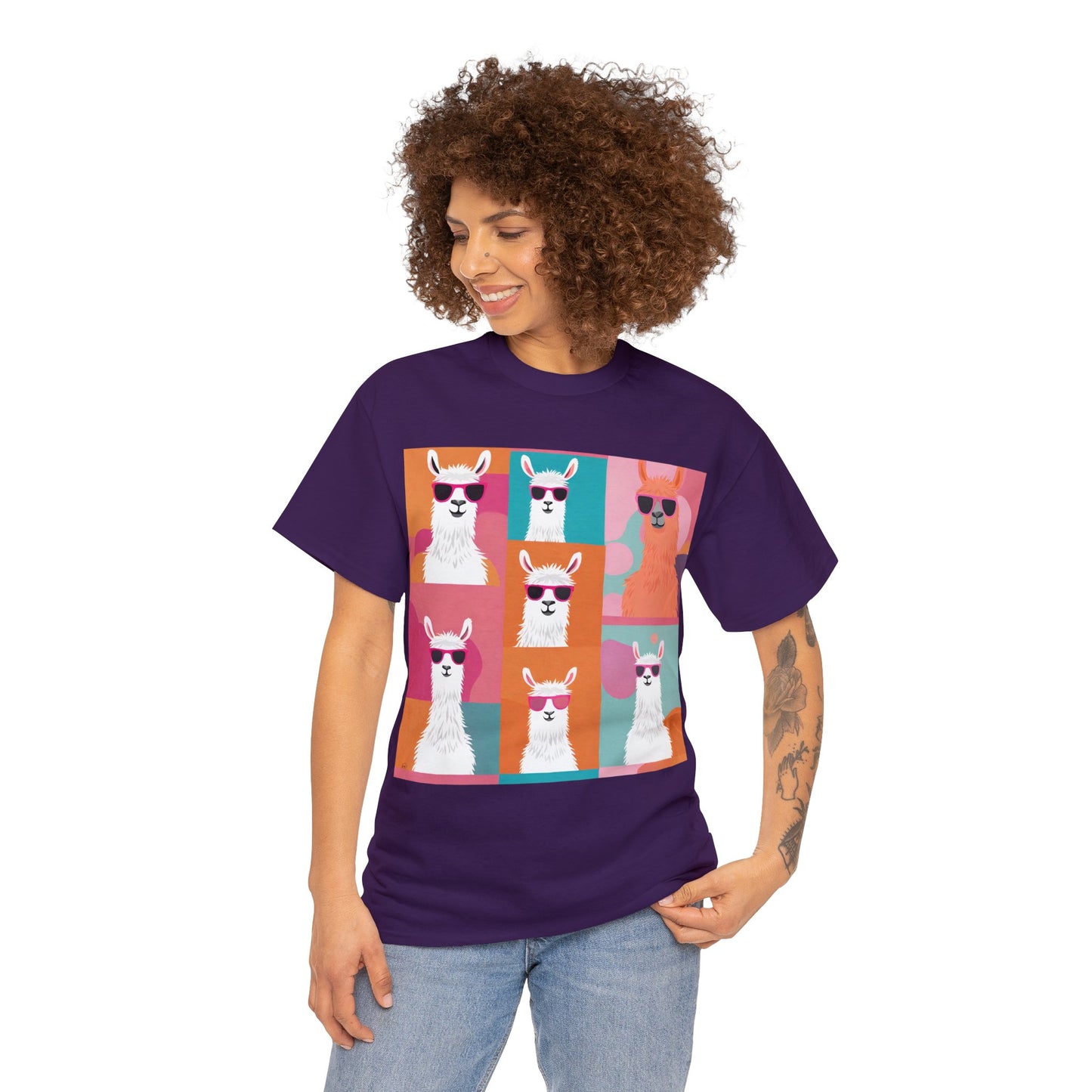 Rainbow Llama Portraits Tee