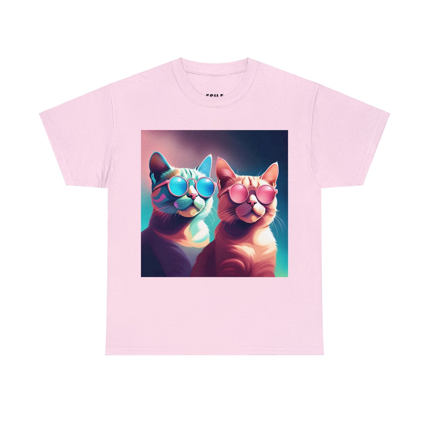 Shades of Whiskers: Twin Cool Cats Tee
