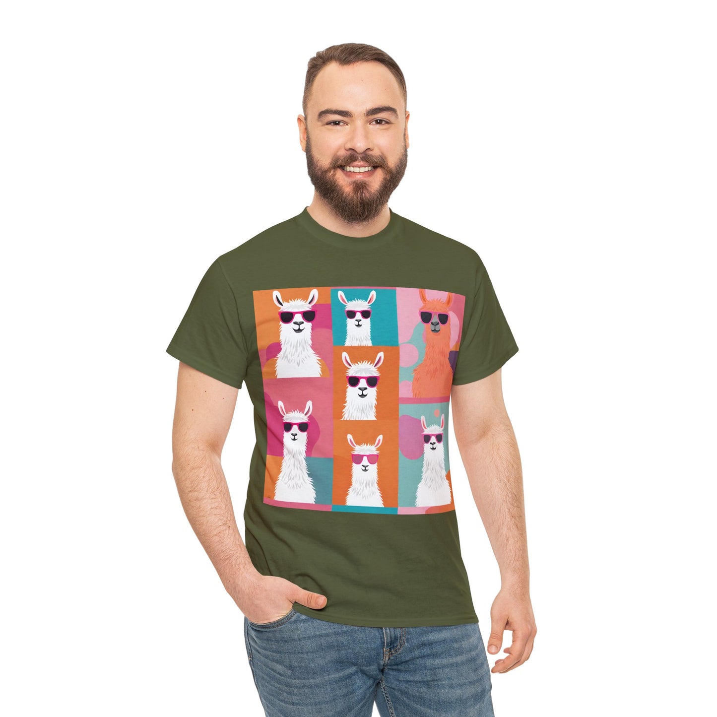 Rainbow Llama Portraits Tee