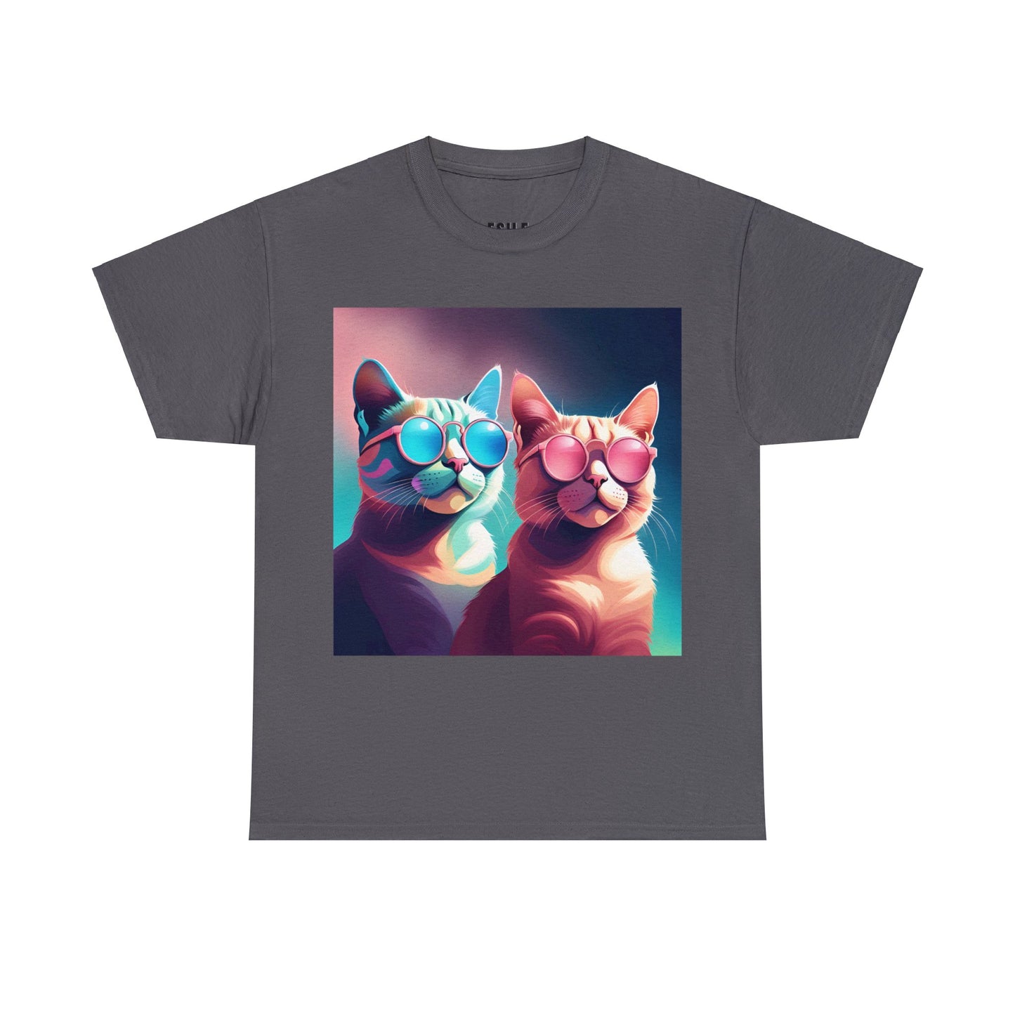 Shades of Whiskers: Twin Cool Cats Tee
