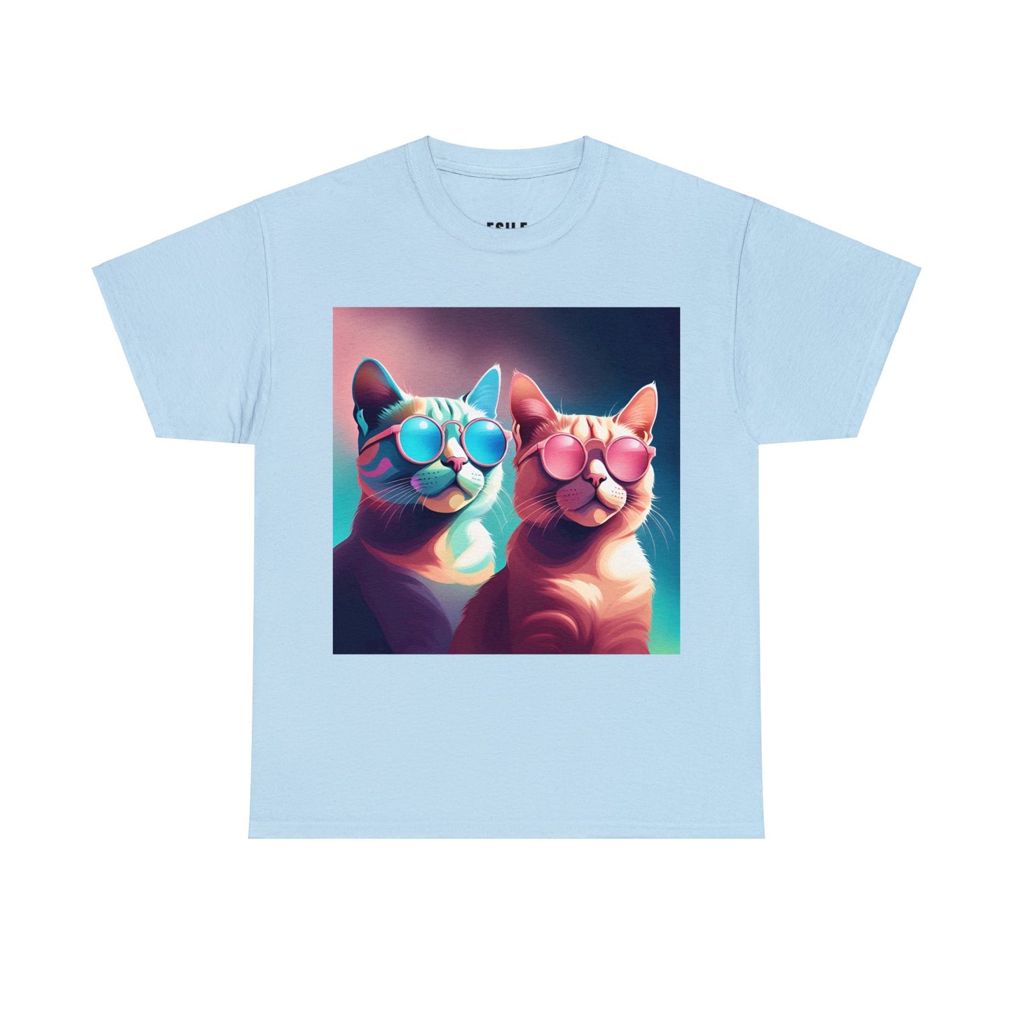 Shades of Whiskers: Twin Cool Cats Tee