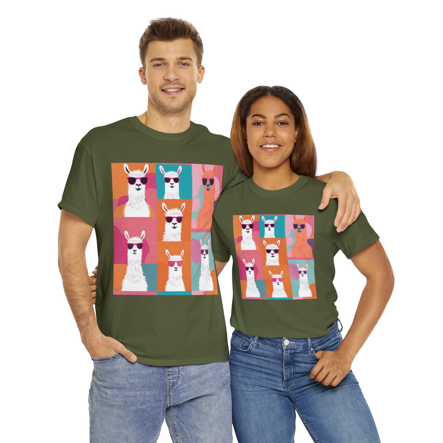 Rainbow Llama Portraits Tee