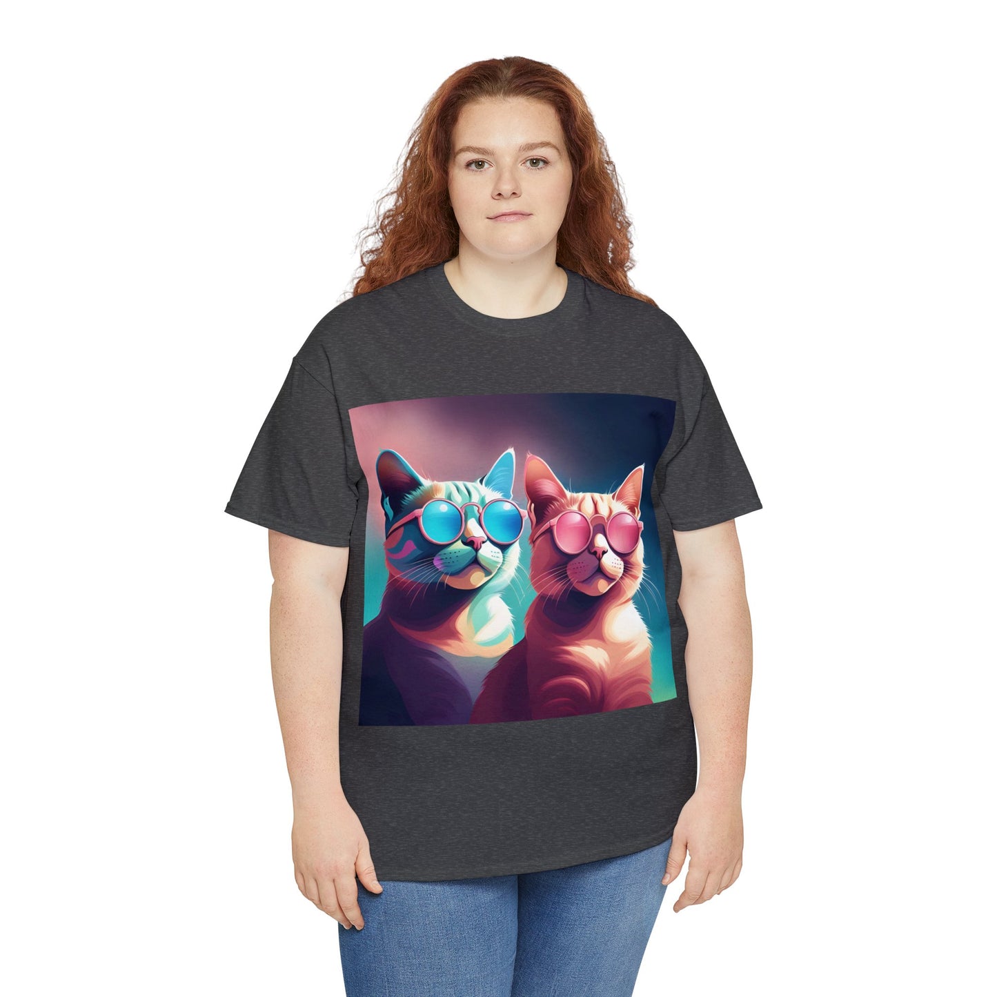 Shades of Whiskers: Twin Cool Cats Tee