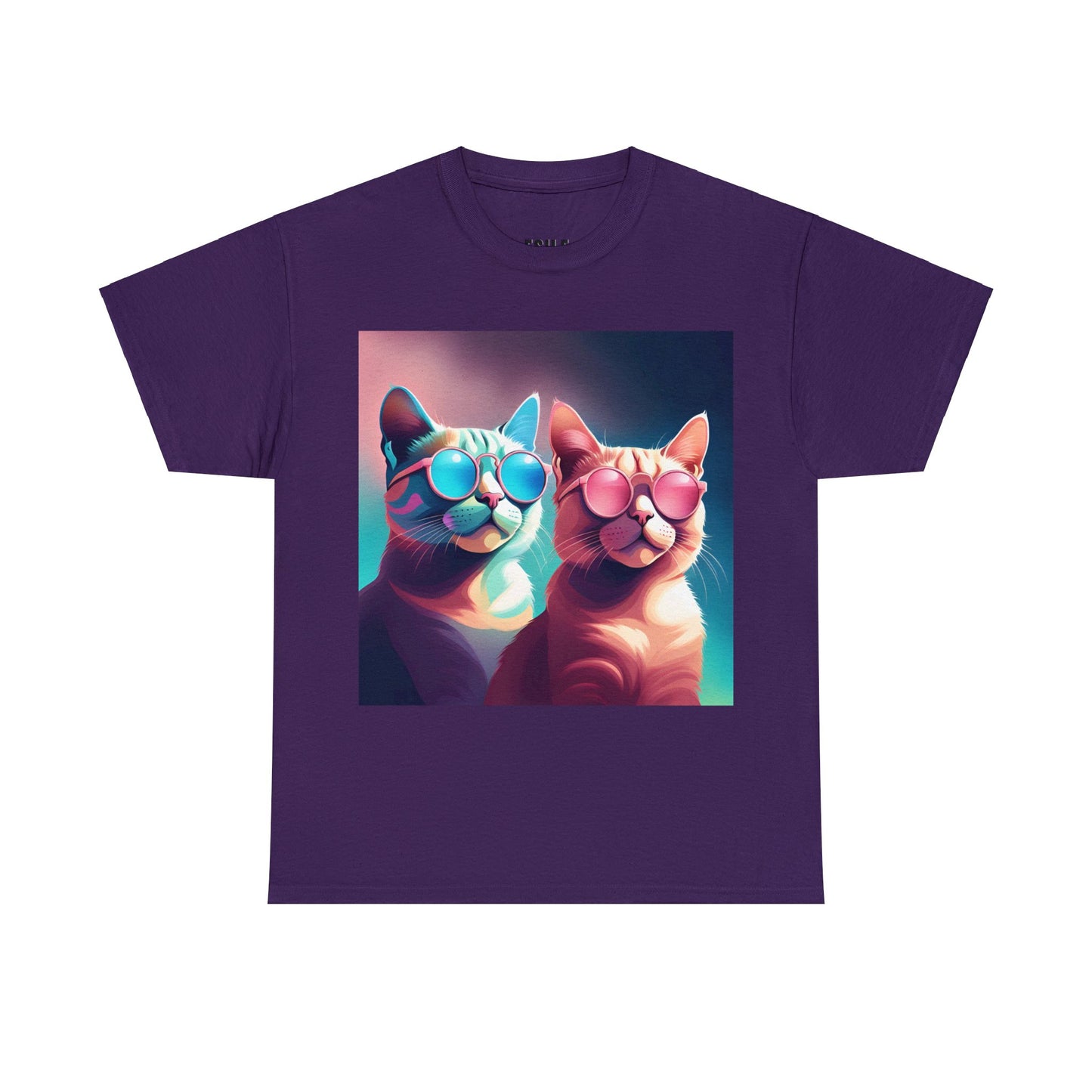 Shades of Whiskers: Twin Cool Cats Tee