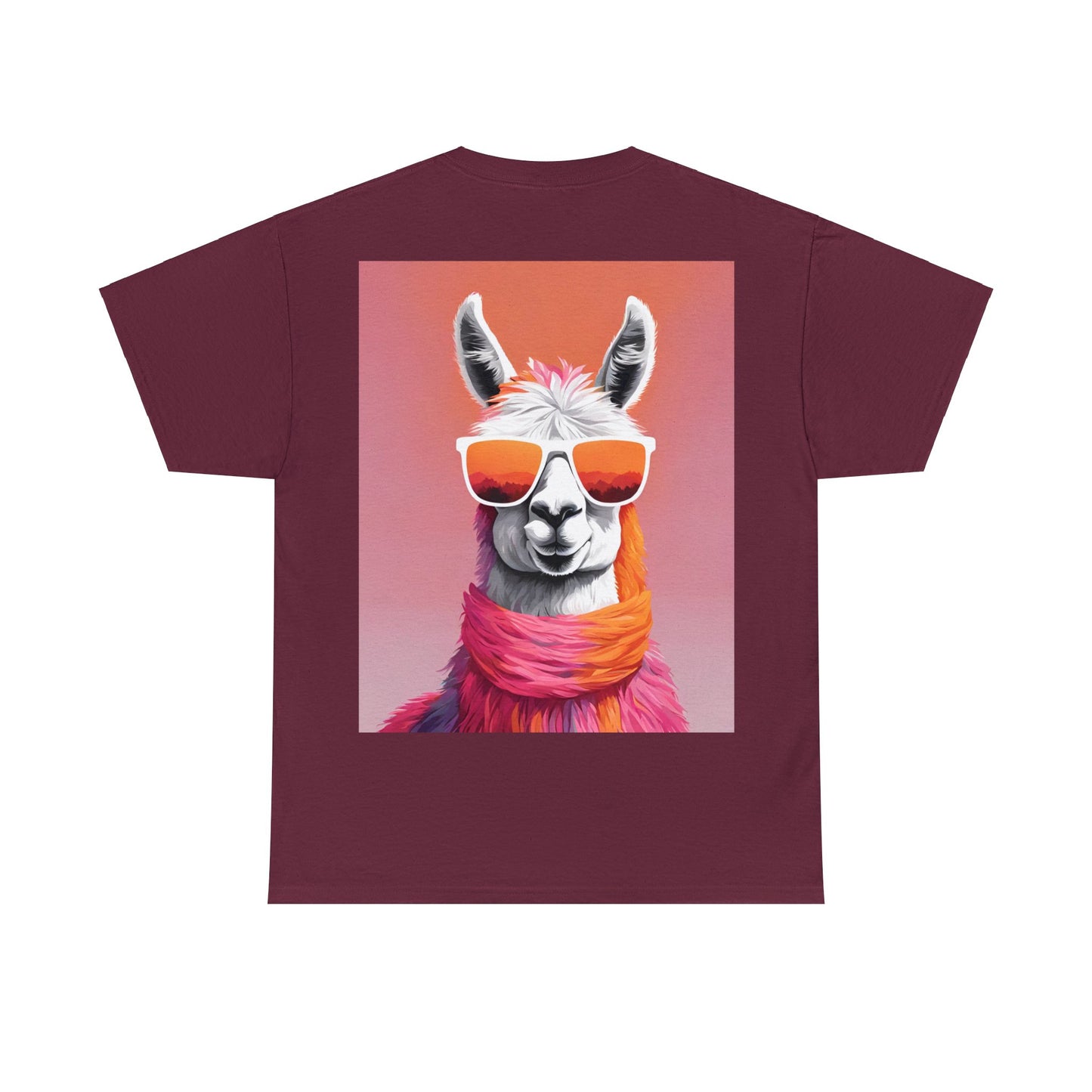 Llama Shades Tee - Tropical Sunset Edition"