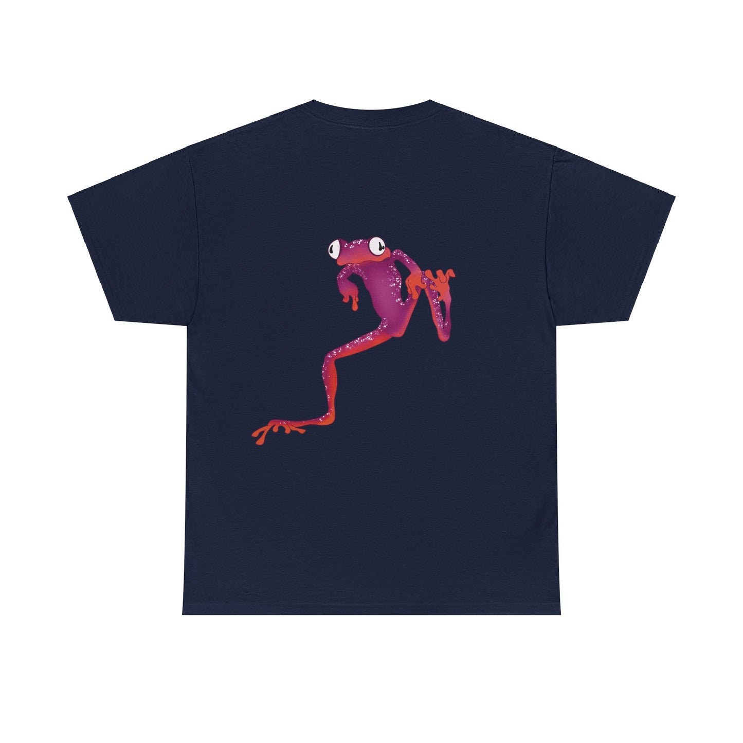 Frogs Dance Tee - Vibrant Pink and Orange Frog T-Shirt