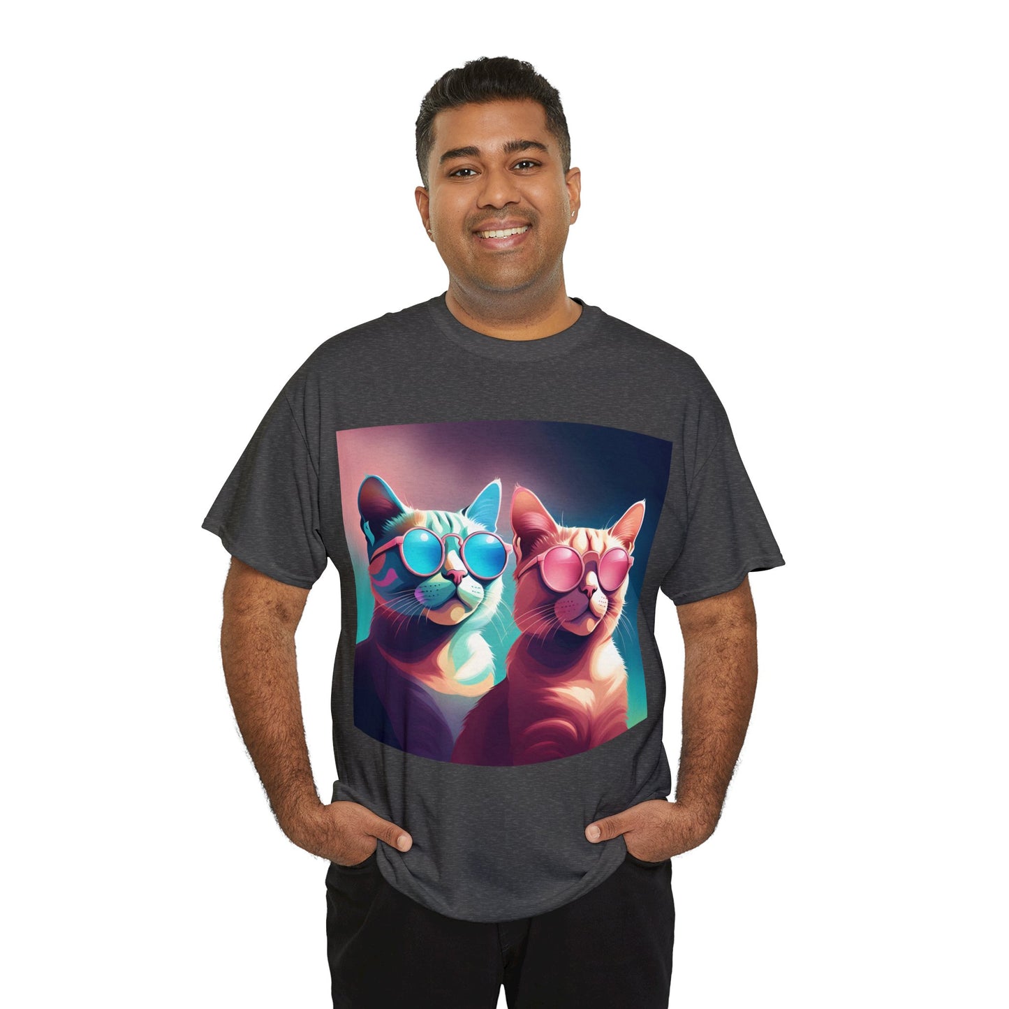 Shades of Whiskers: Twin Cool Cats Tee
