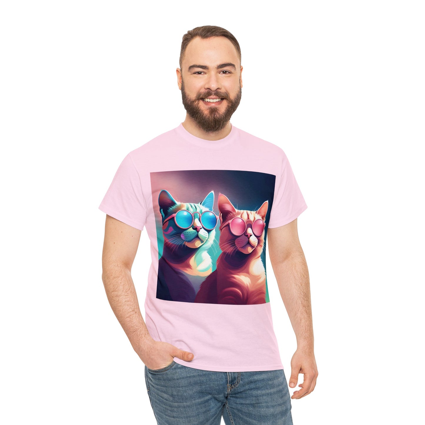 Shades of Whiskers: Twin Cool Cats Tee