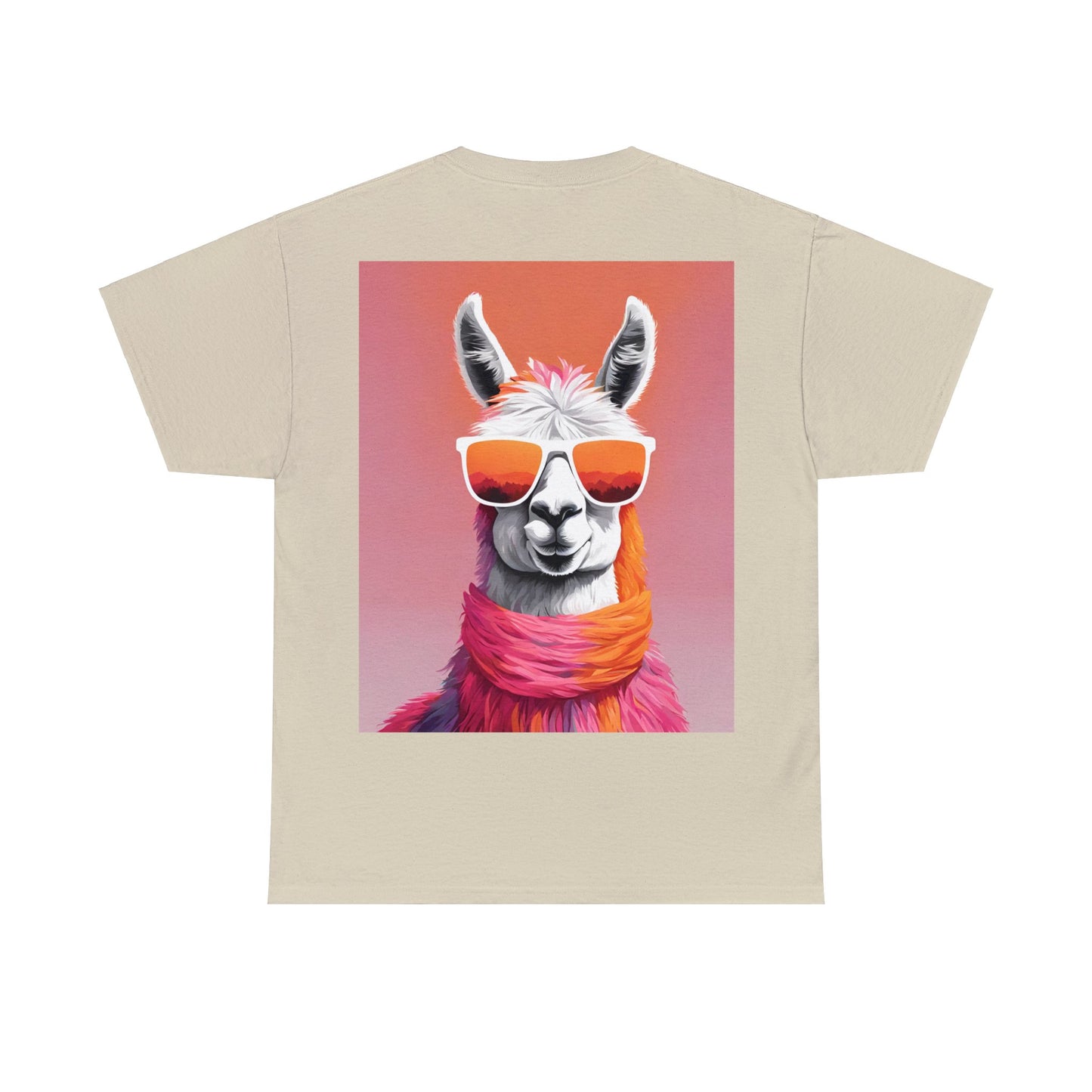 Llama Shades Tee - Tropical Sunset Edition"