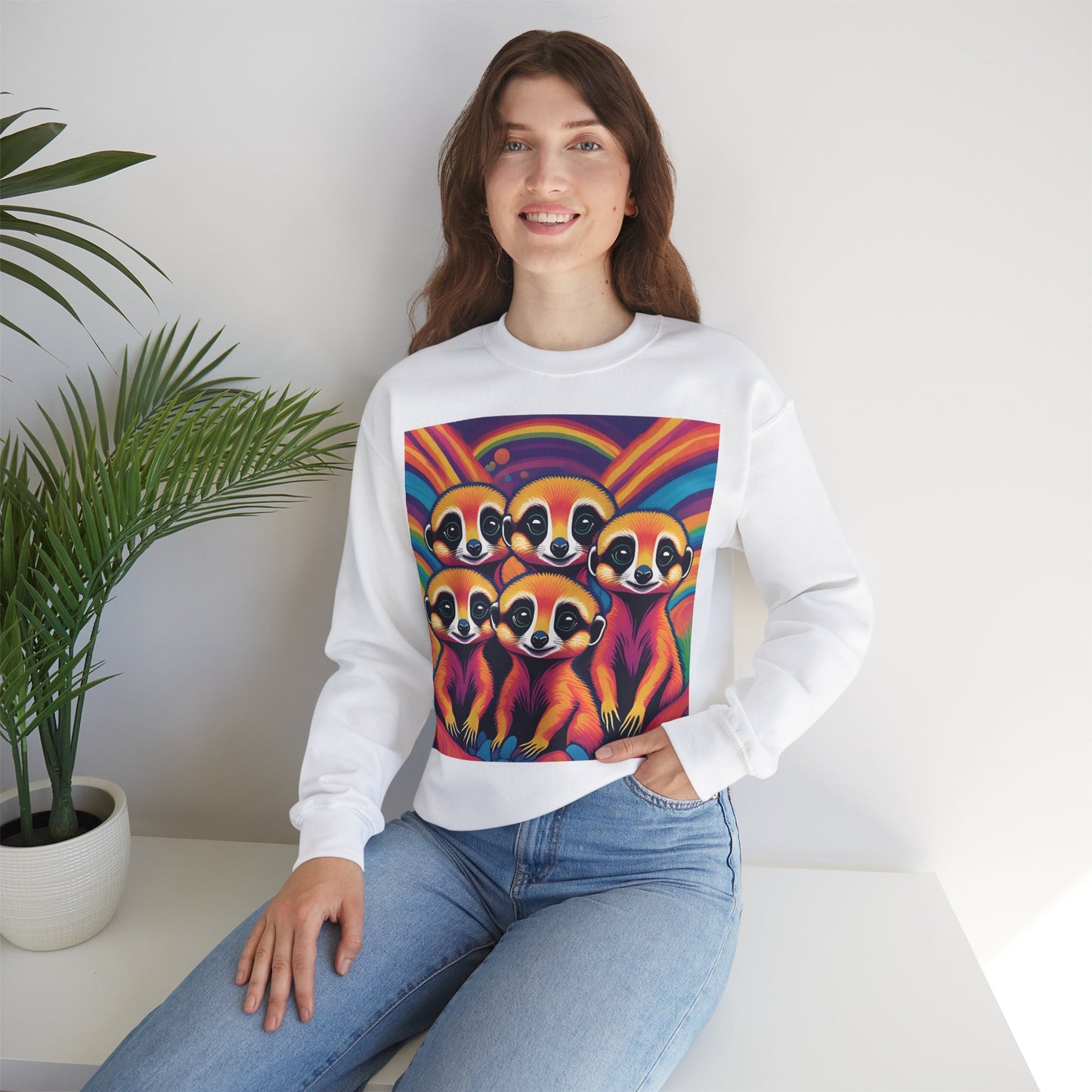 Cute Meerkats Unisex Heavy Blend™ Crewneck Sweatshirt