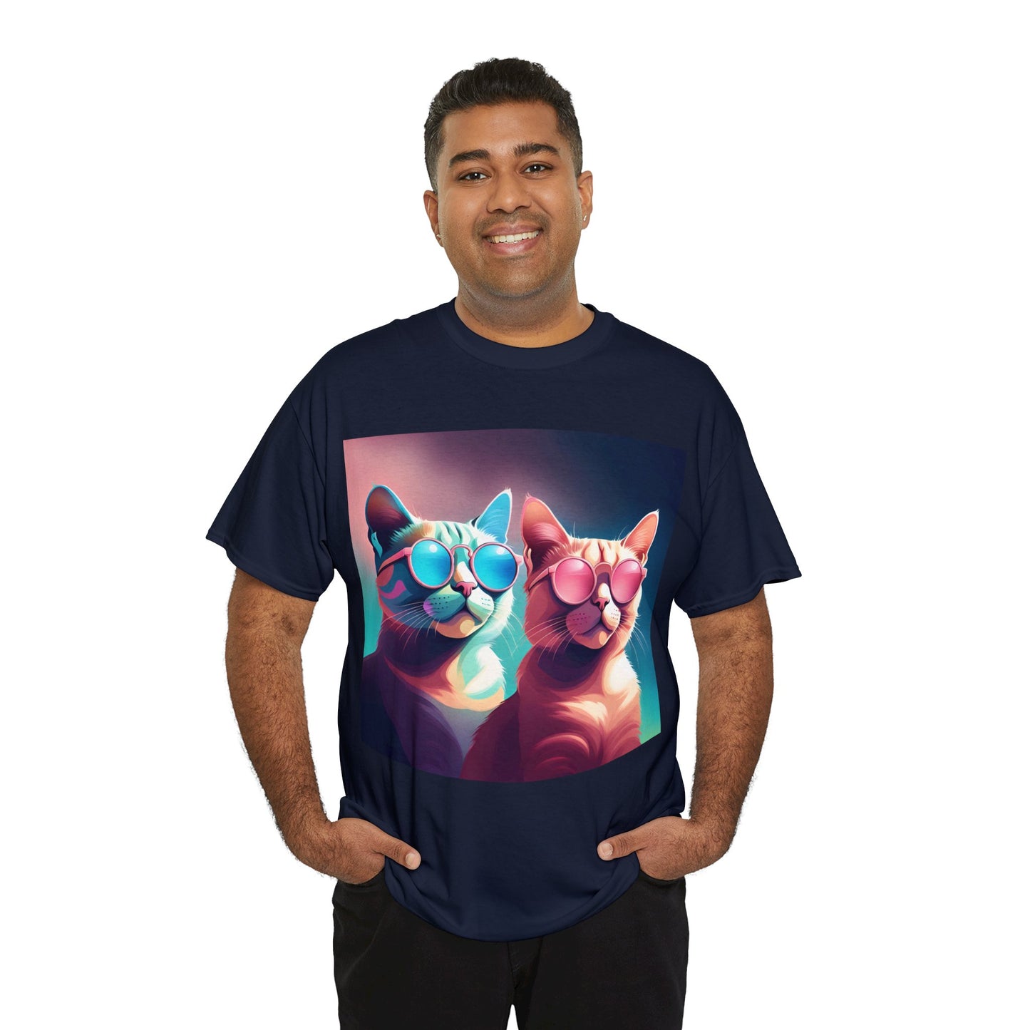 Shades of Whiskers: Twin Cool Cats Tee