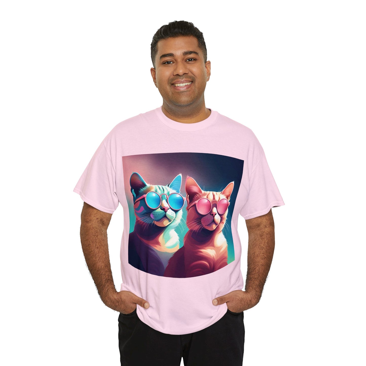 Shades of Whiskers: Twin Cool Cats Tee