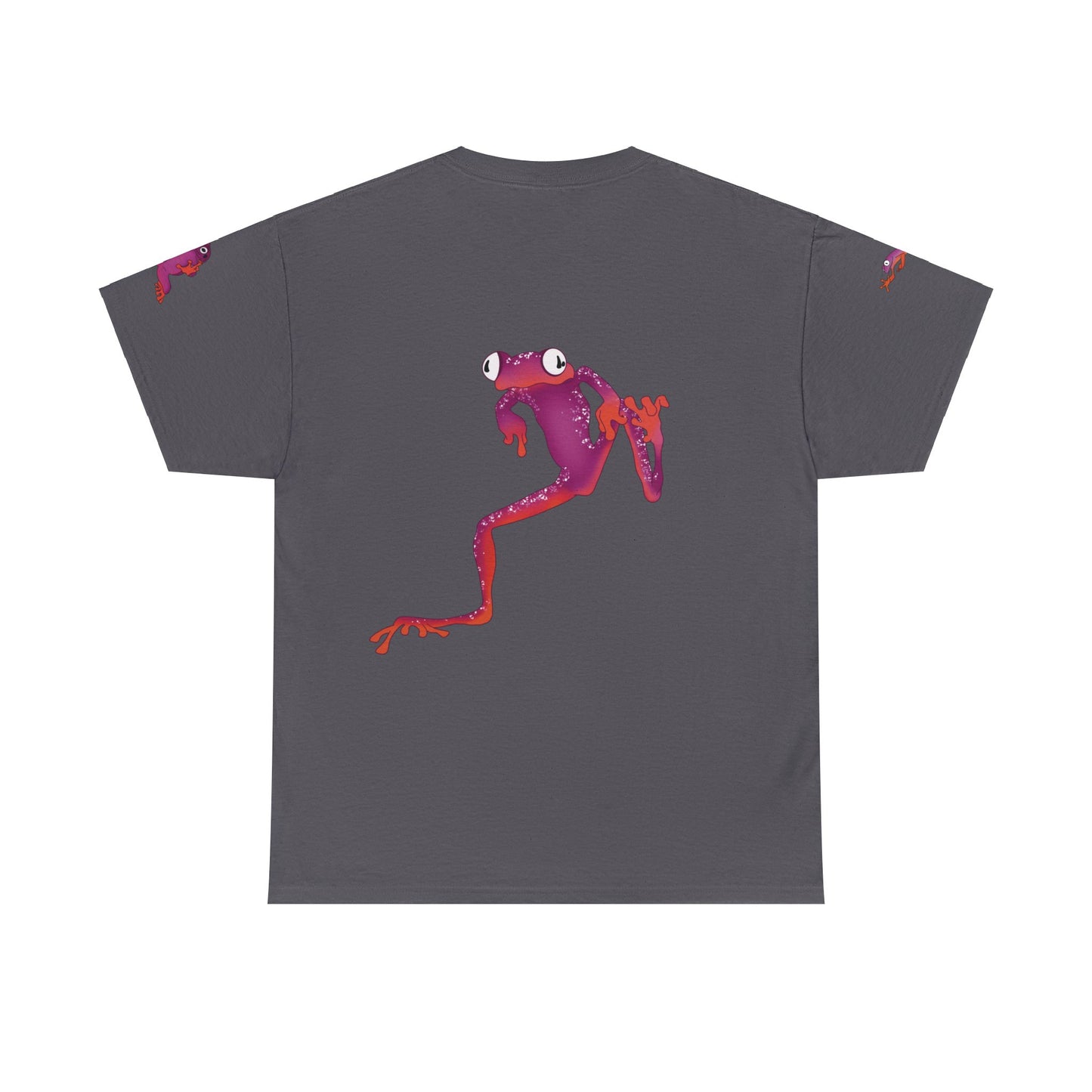 Frogs Dance Tee - Vibrant Pink and Orange Frog T-Shirt