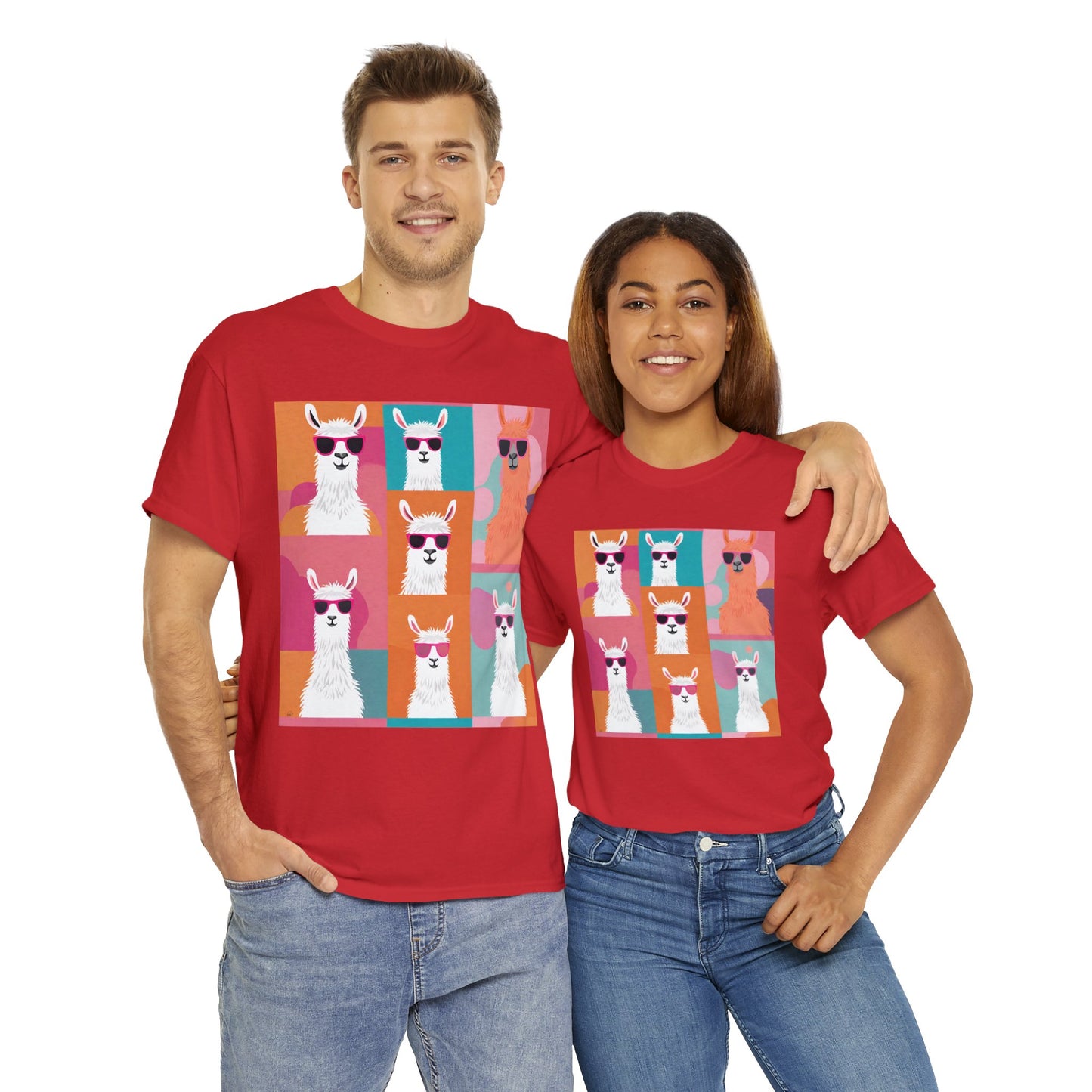 Rainbow Llama Portraits Tee
