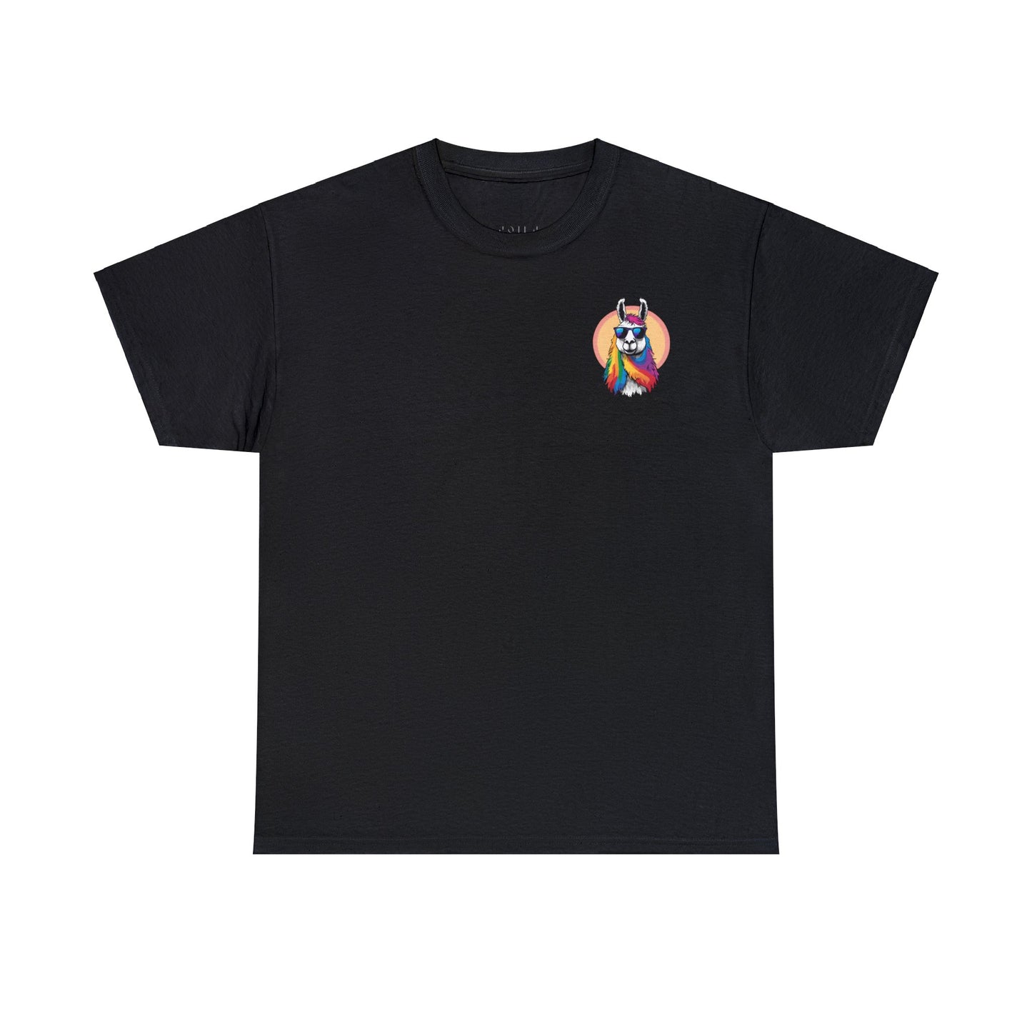 Llama Tee - Sunglasses & Rainbow Locks