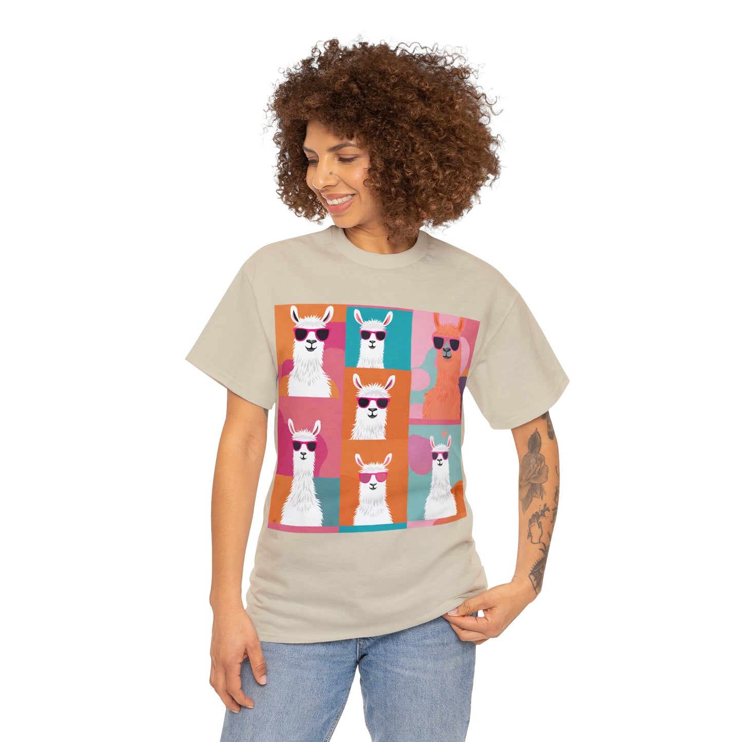 Rainbow Llama Portraits Tee