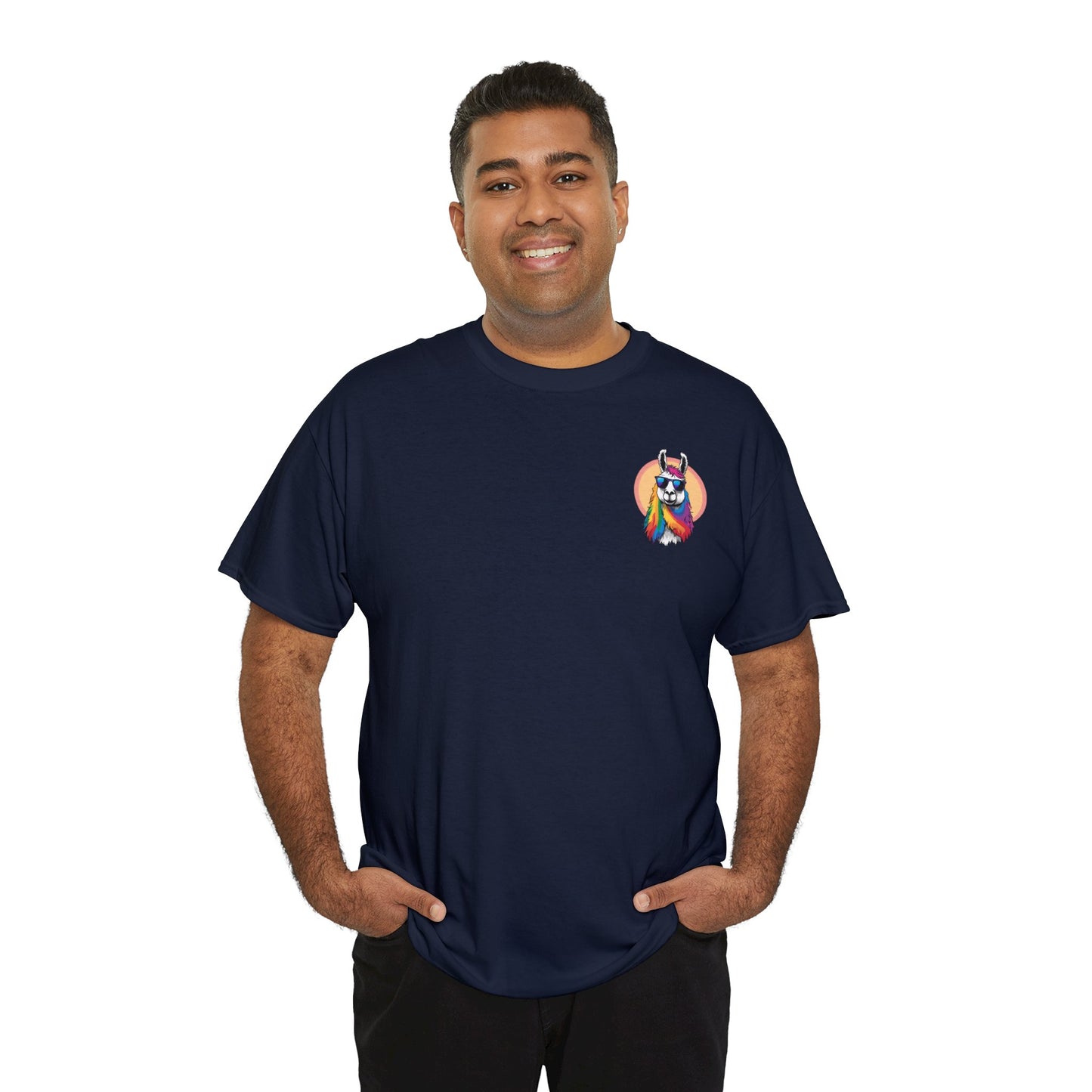 Llama Tee - Sunglasses & Rainbow Locks