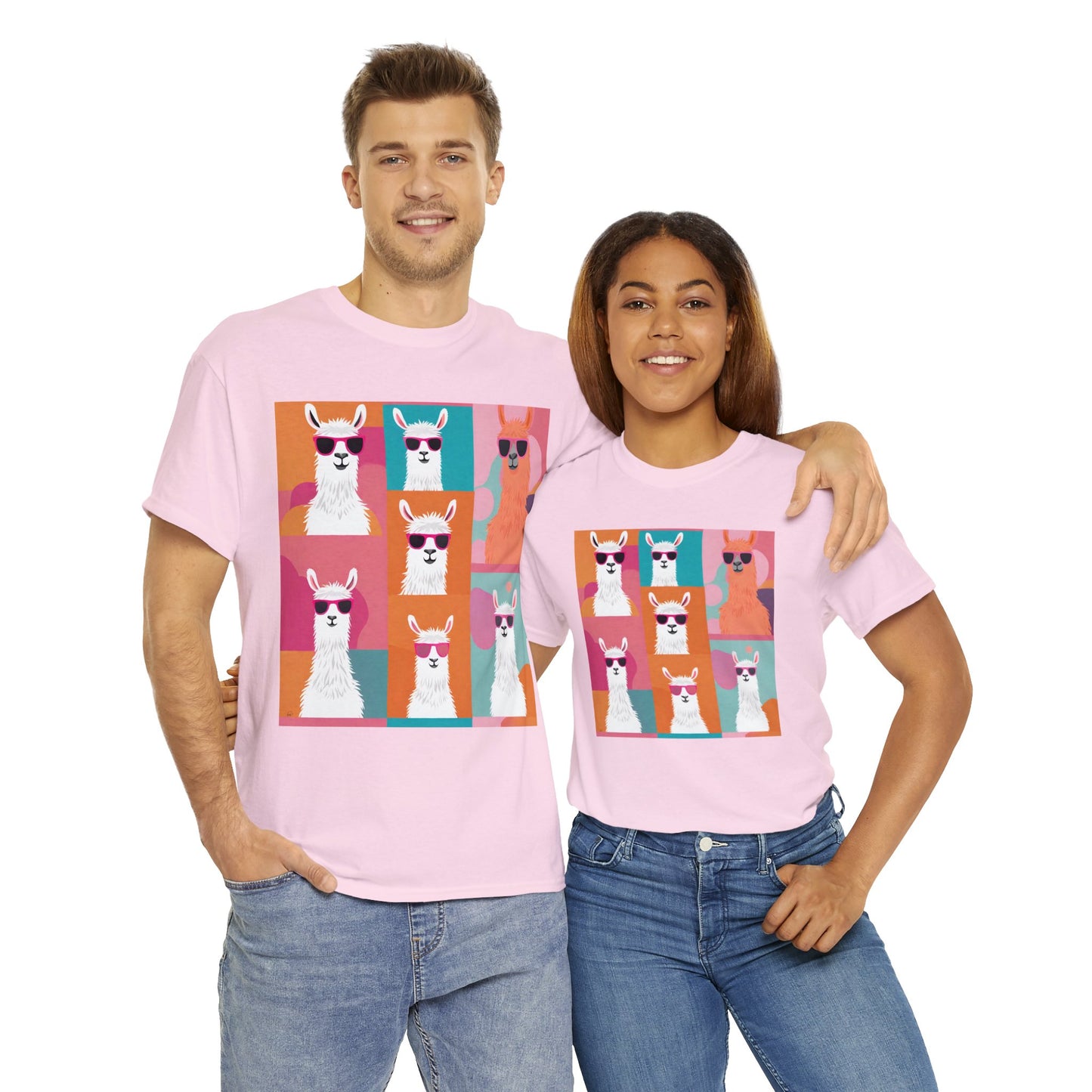 Rainbow Llama Portraits Tee