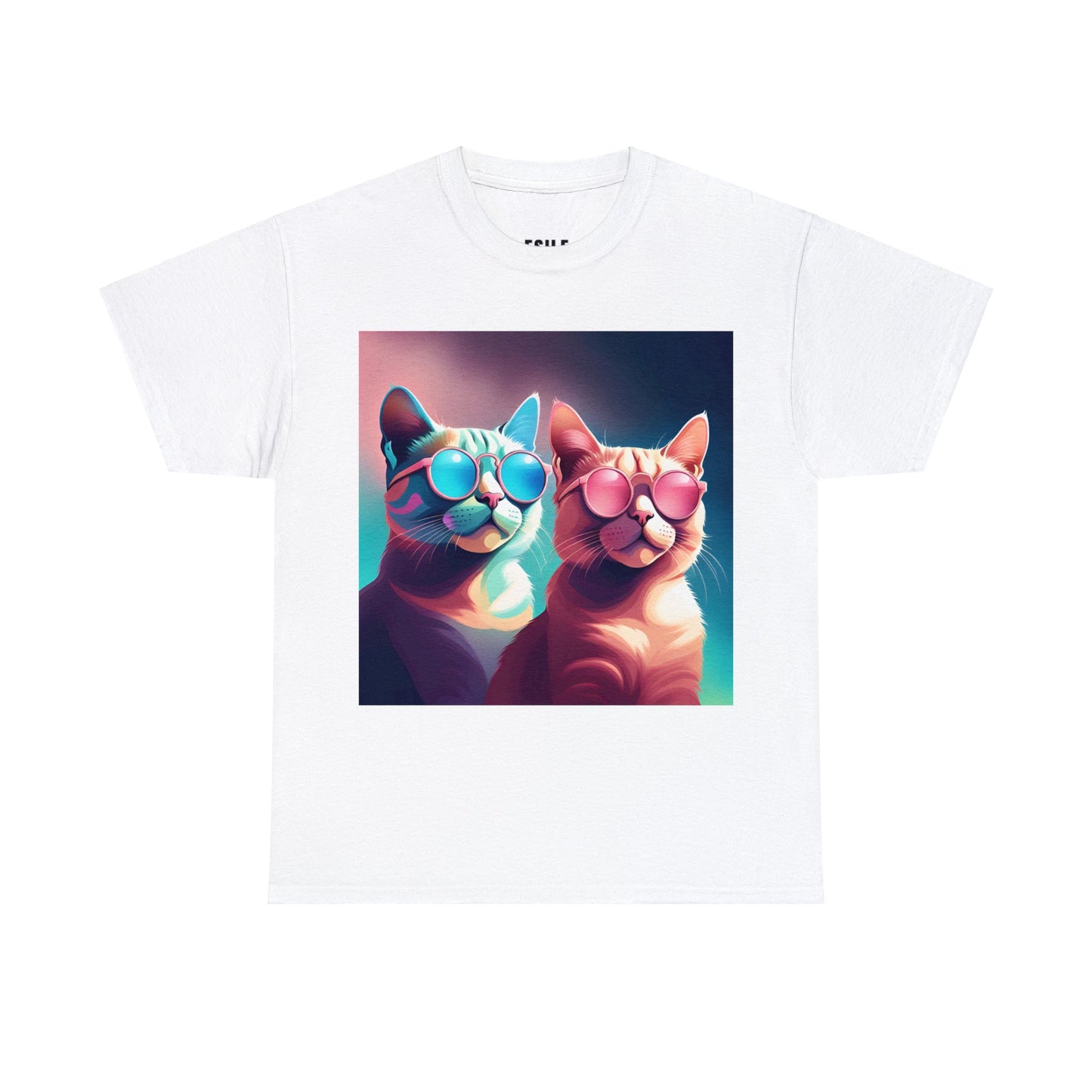 Shades of Whiskers: Twin Cool Cats Tee