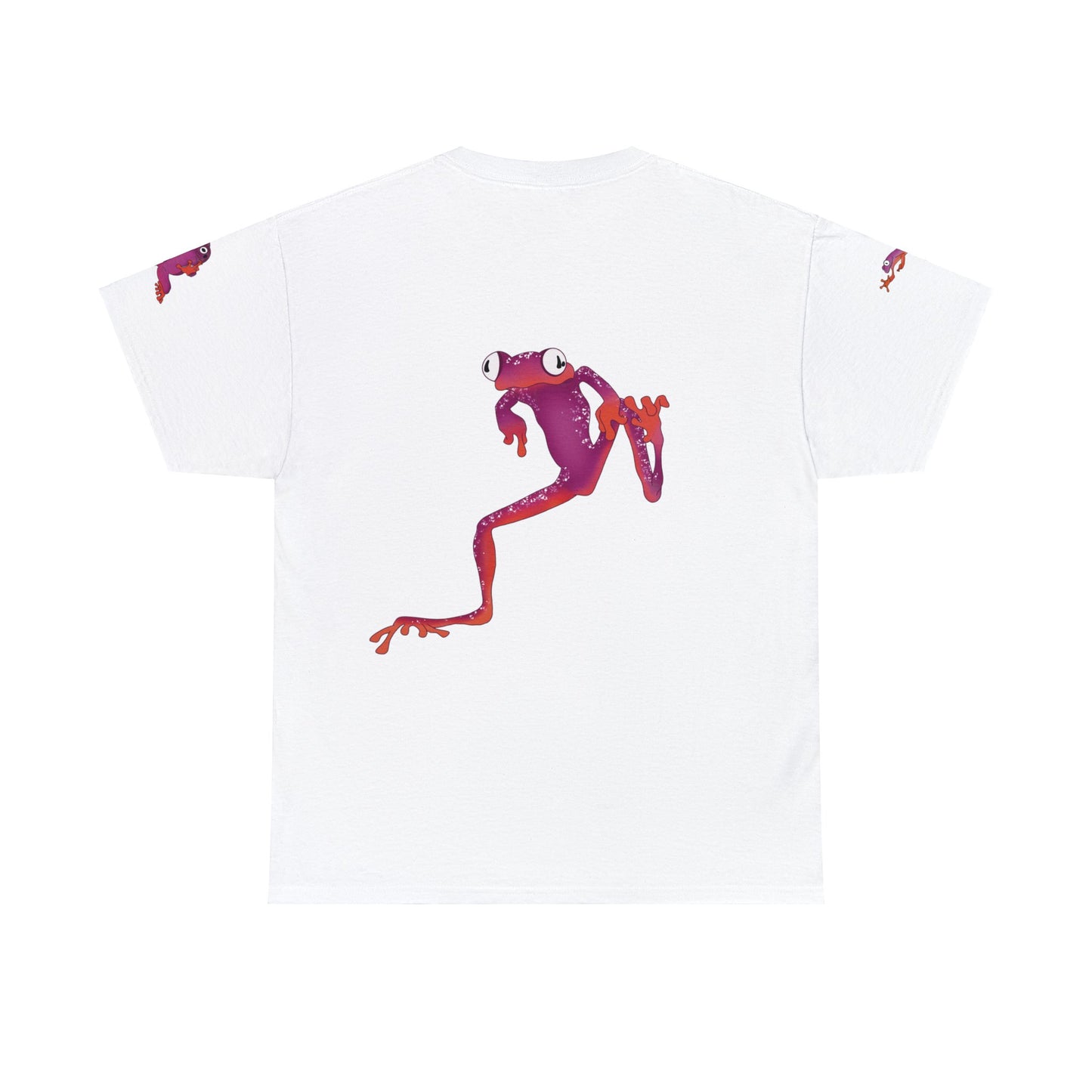 Frogs Dance Tee - Vibrant Pink and Orange Frog T-Shirt