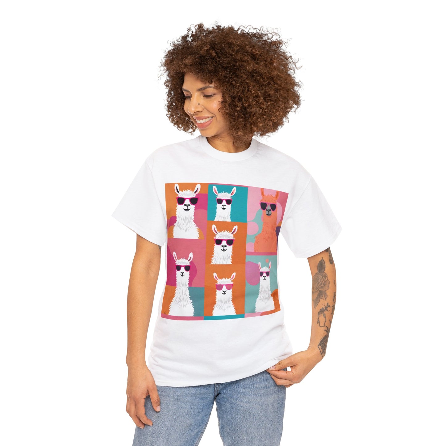 Rainbow Llama Portraits Tee