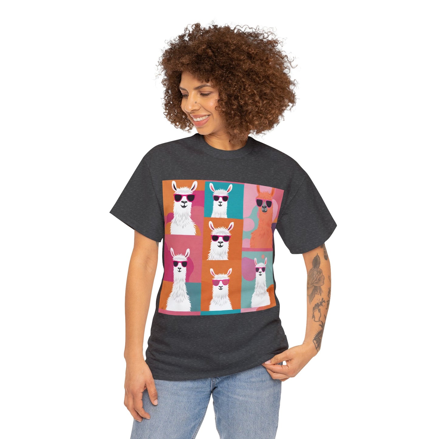 Rainbow Llama Portraits Tee