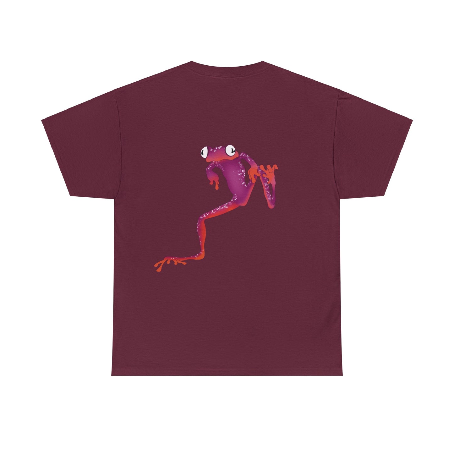 Frogs Dance Tee - Vibrant Pink and Orange Frog T-Shirt