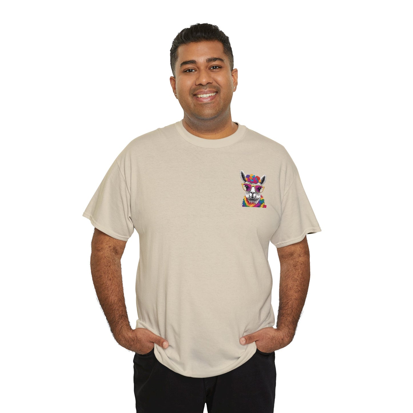 Colourful Llama Unisex Heavy Cotton Tee