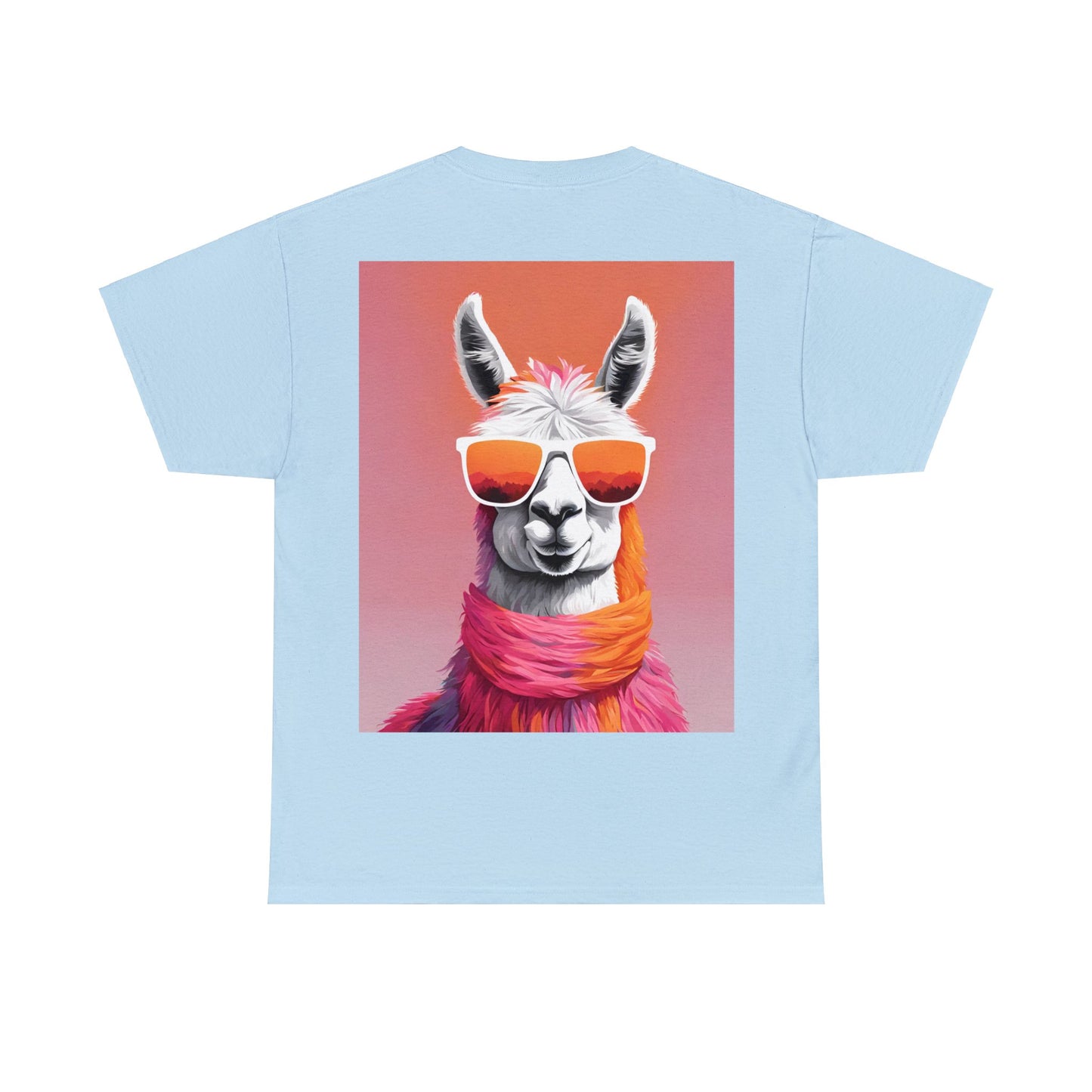 Llama Shades Tee - Tropical Sunset Edition"