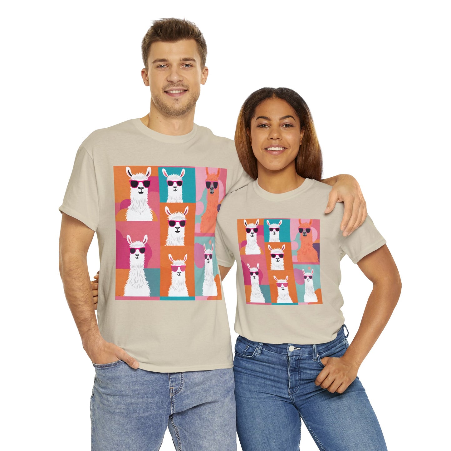 Rainbow Llama Portraits Tee