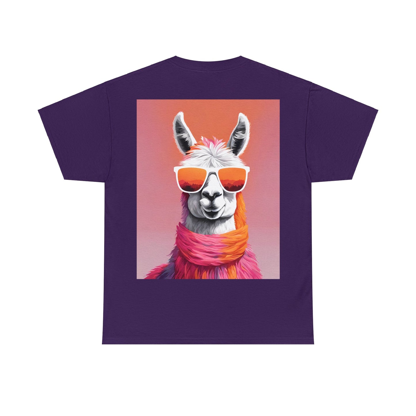 Llama Shades Tee - Tropical Sunset Edition"
