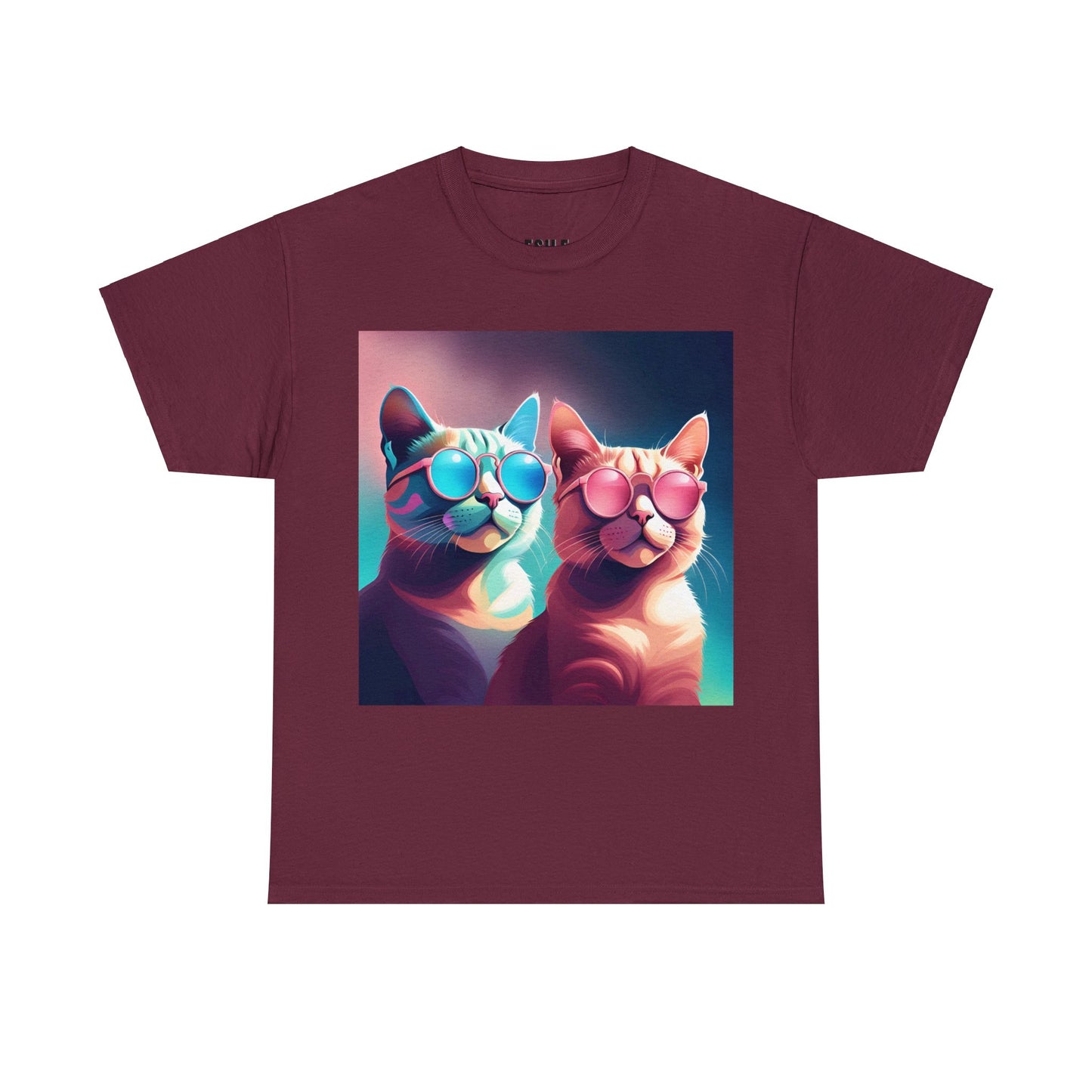 Shades of Whiskers: Twin Cool Cats Tee