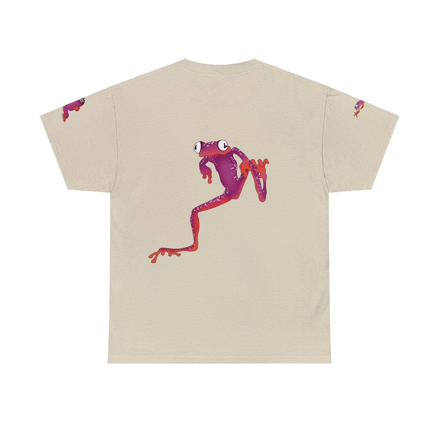 Frogs Dance Tee - Vibrant Pink and Orange Frog T-Shirt