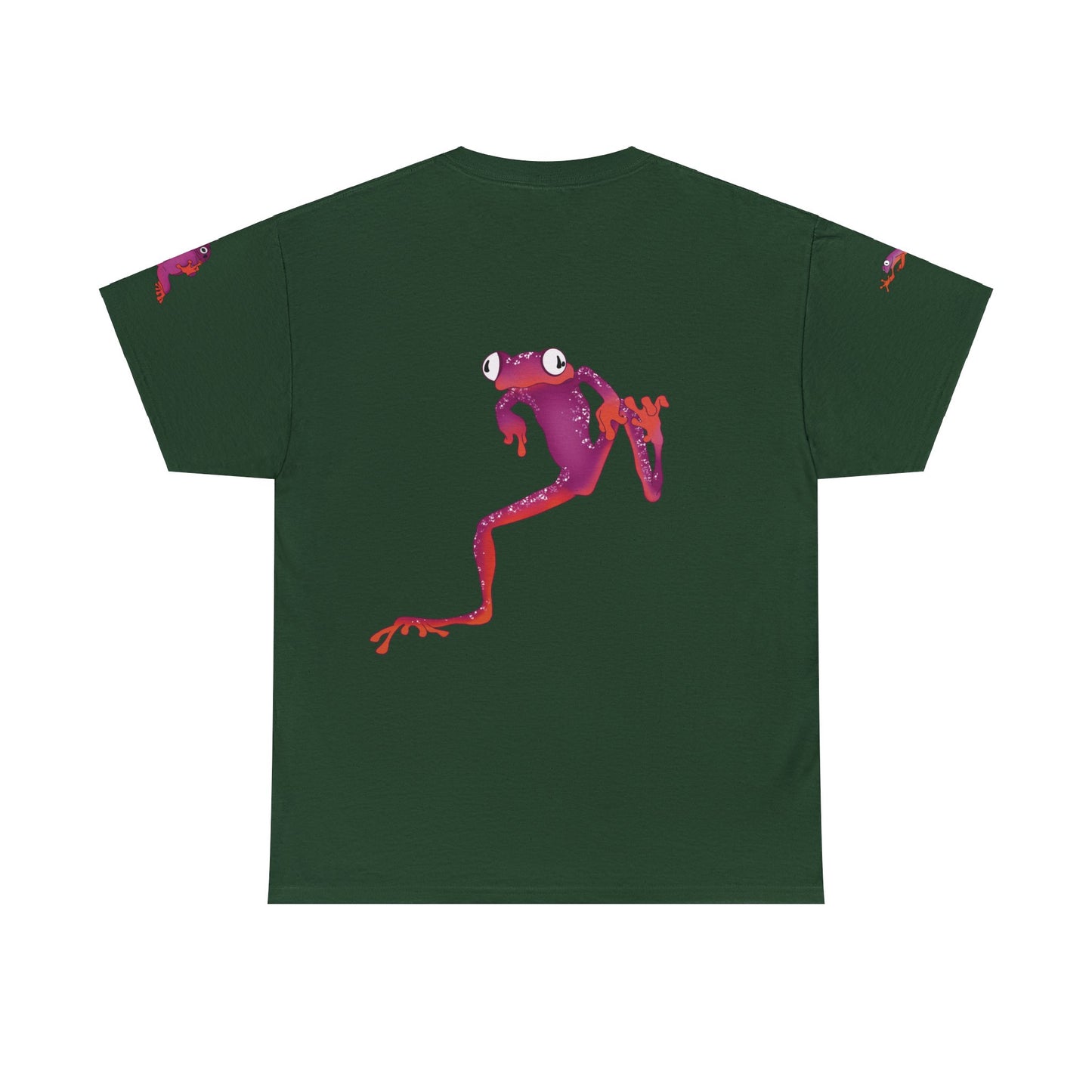 Frogs Dance Tee - Vibrant Pink and Orange Frog T-Shirt