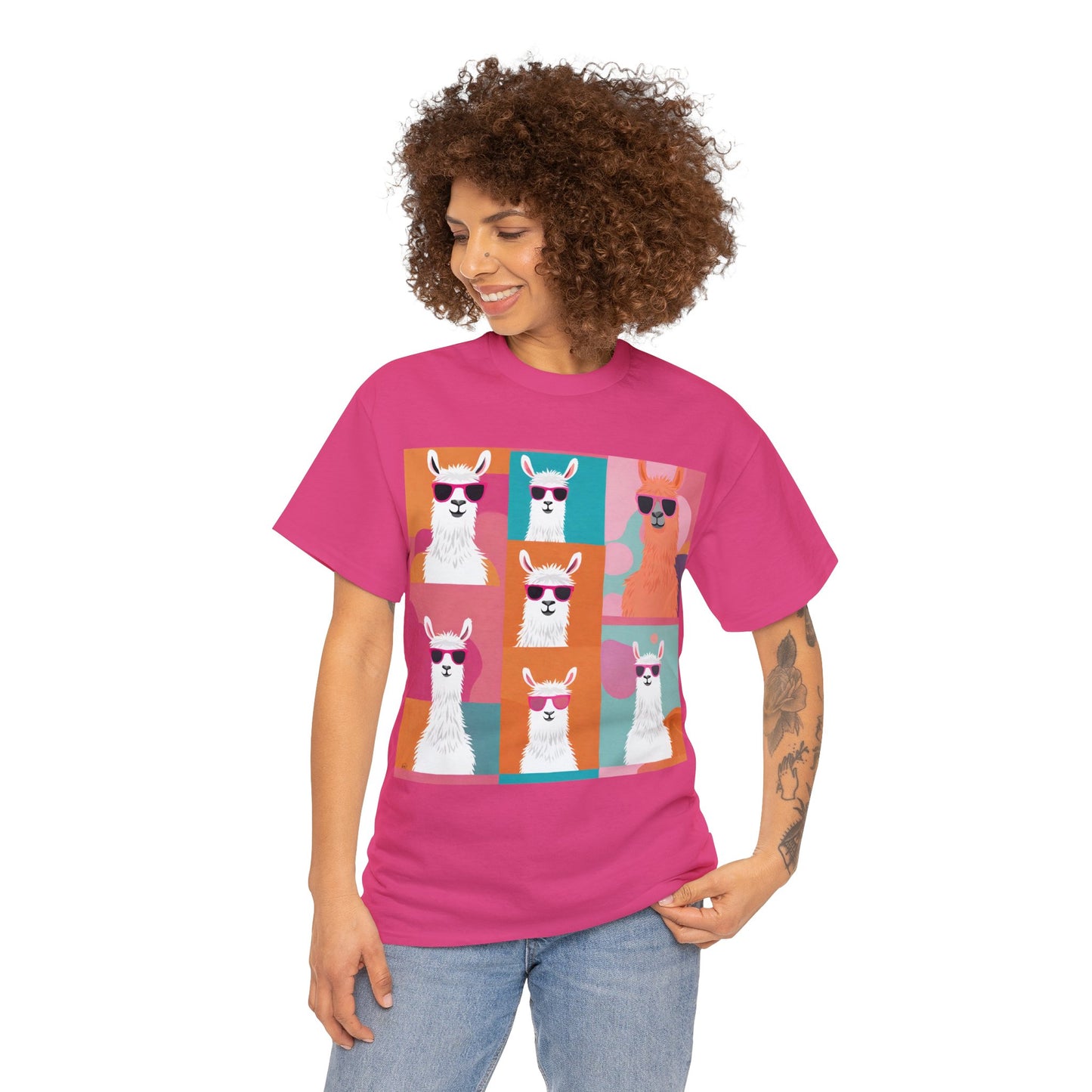 Rainbow Llama Portraits Tee