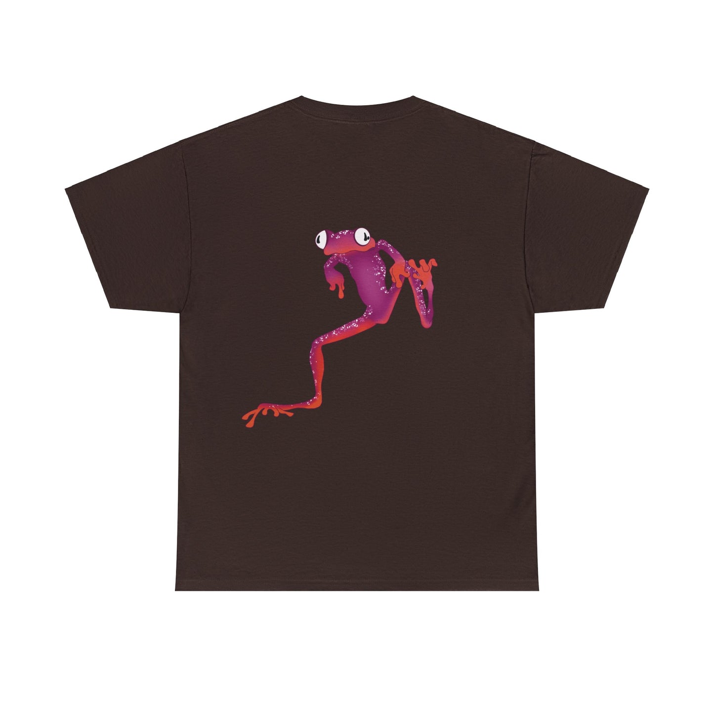 Frogs Dance Tee - Vibrant Pink and Orange Frog T-Shirt