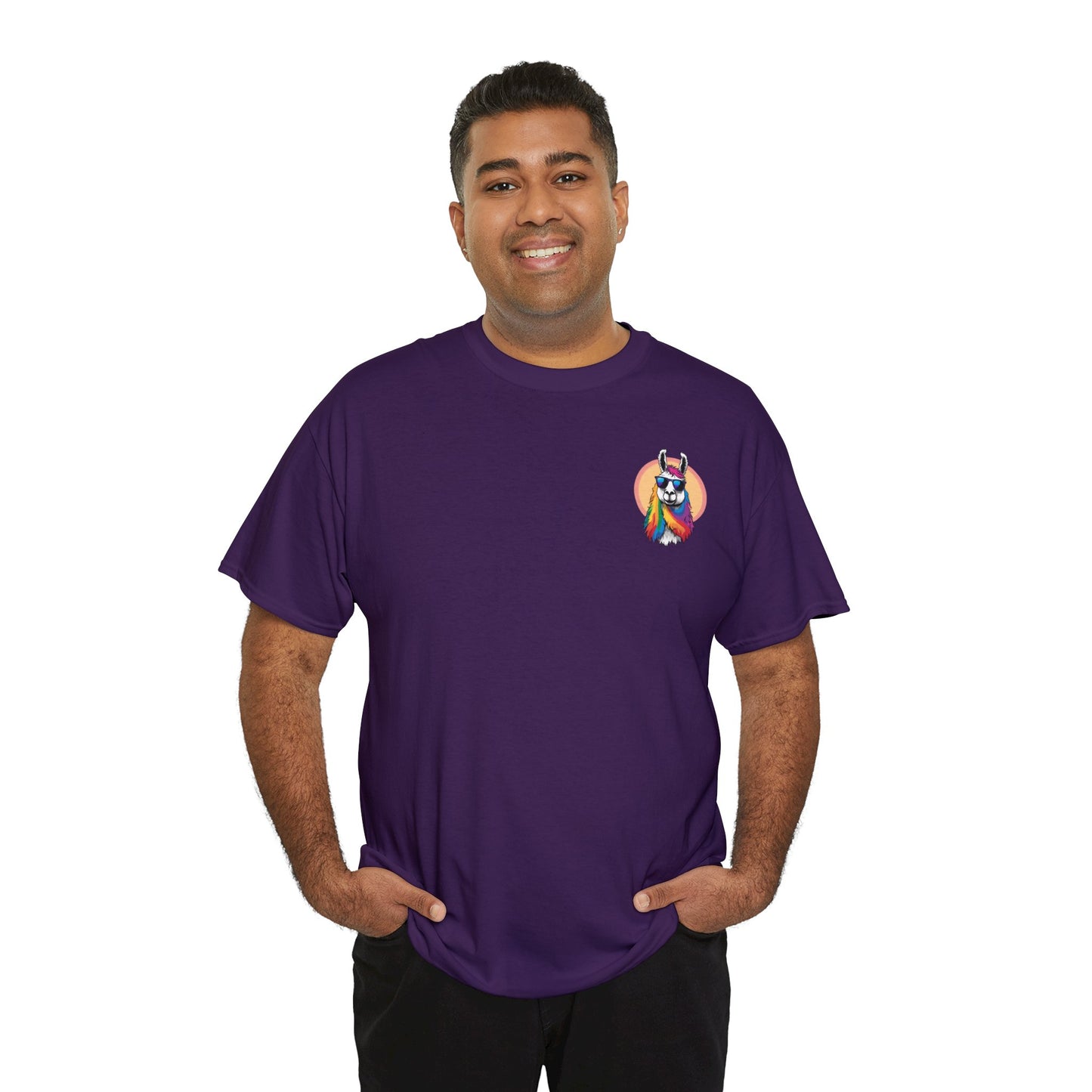 Llama Tee - Sunglasses & Rainbow Locks