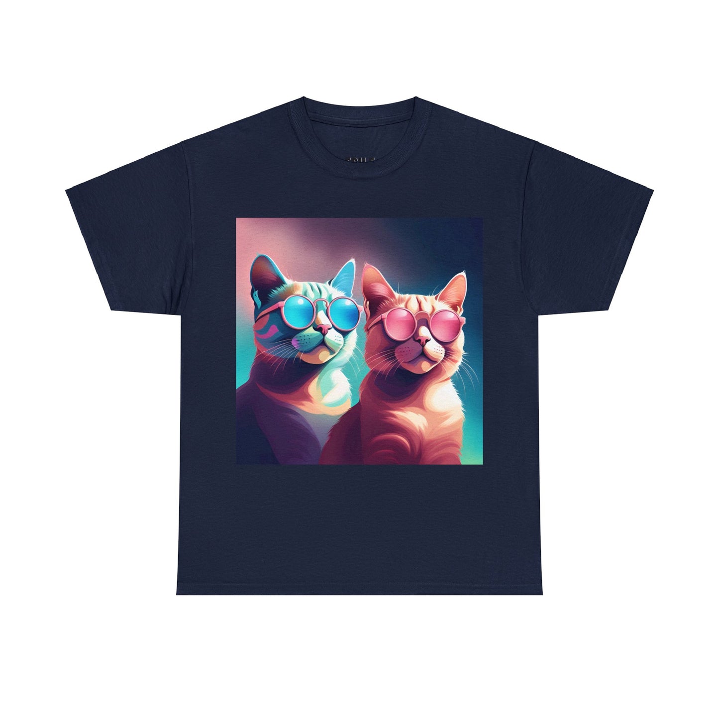 Shades of Whiskers: Twin Cool Cats Tee